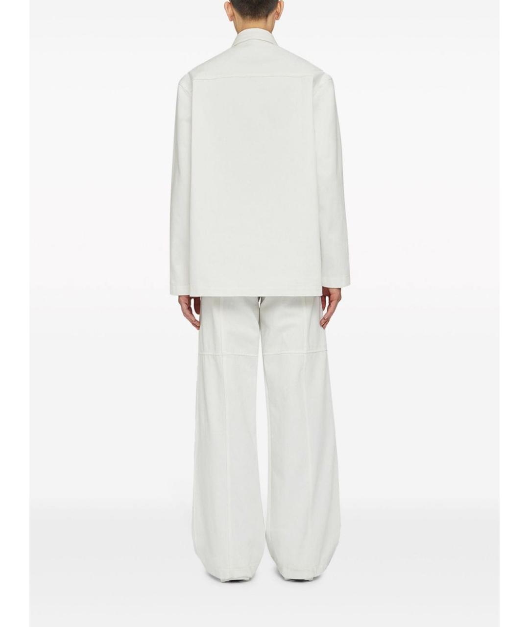 JIL SANDER Белая хлопковая классическая рубашка, фото 5