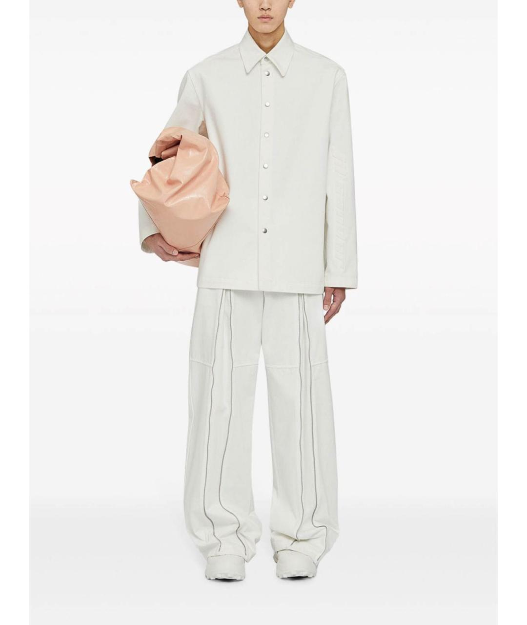 JIL SANDER Белая хлопковая классическая рубашка, фото 4
