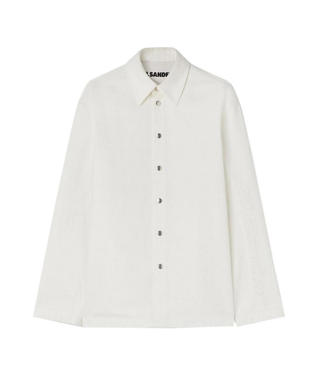 JIL SANDER Белая хлопковая классическая рубашка, фото 1