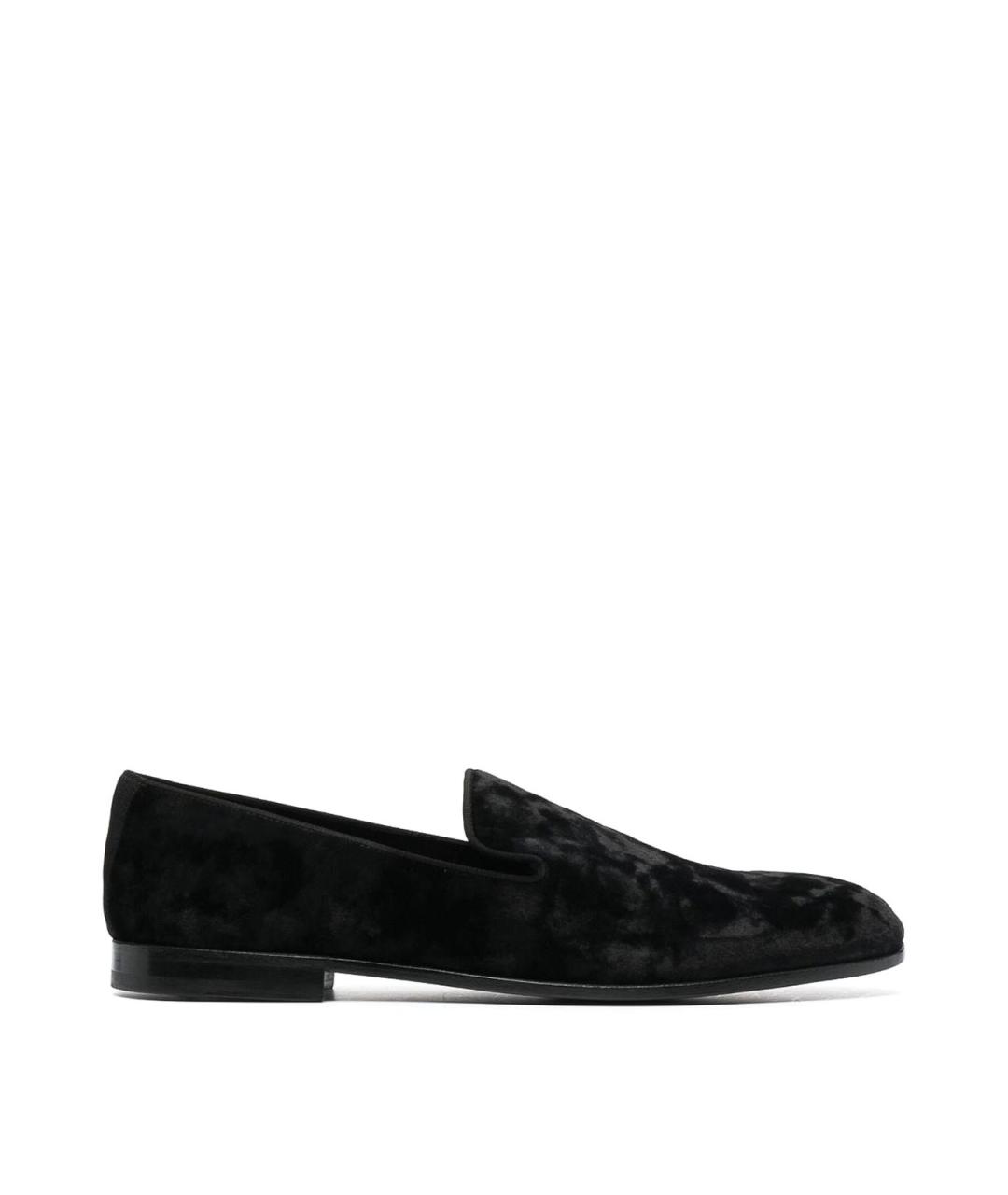 DOLCE&GABBANA Черные кожаные лоферы, фото 1