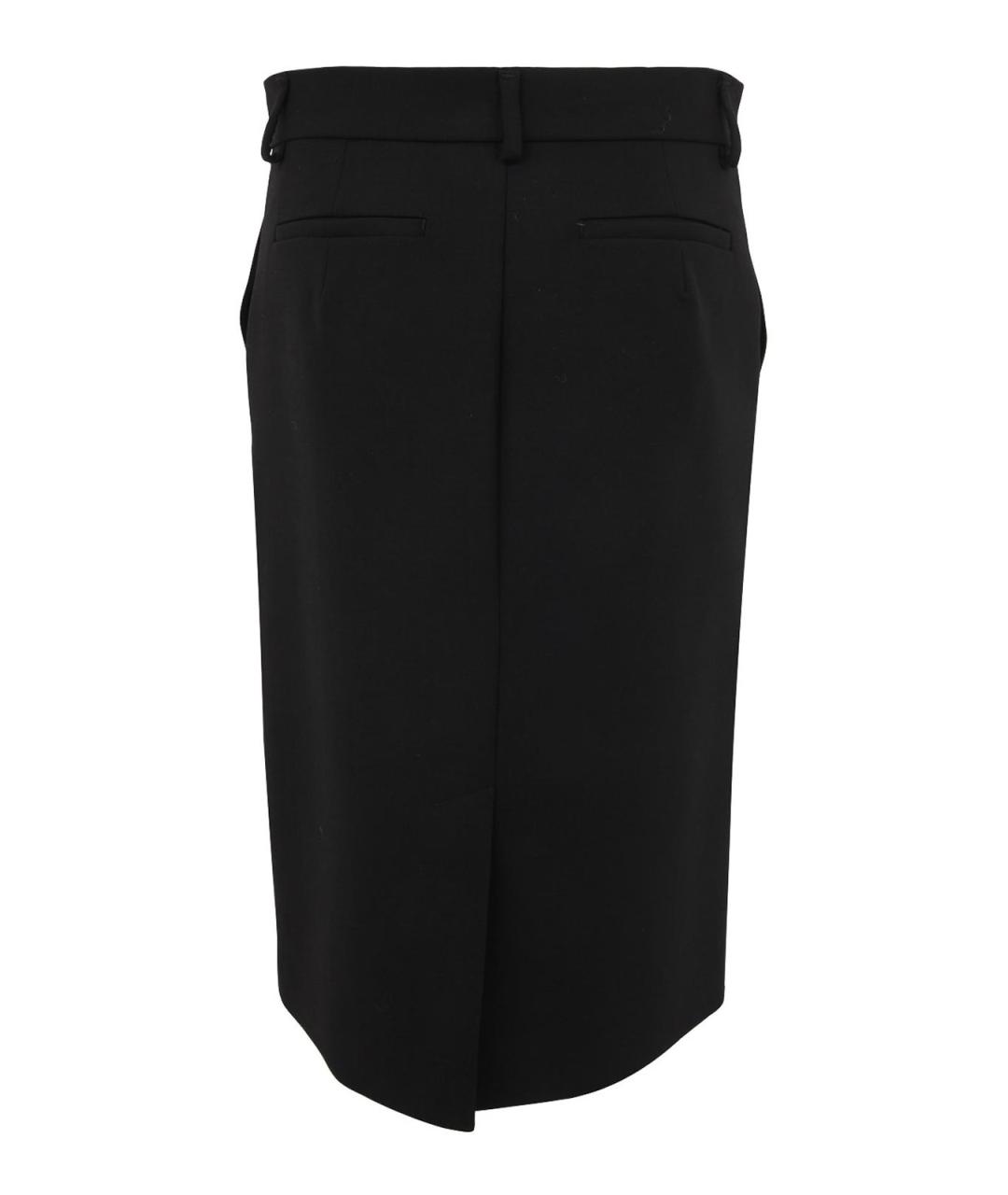 SPORTMAX Черная полиэстеровая юбка миди, фото 2