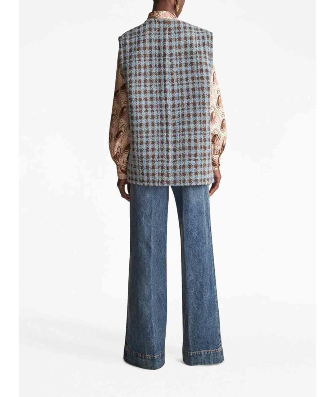 ETRO Синяя шерстяная жилетка, фото 6