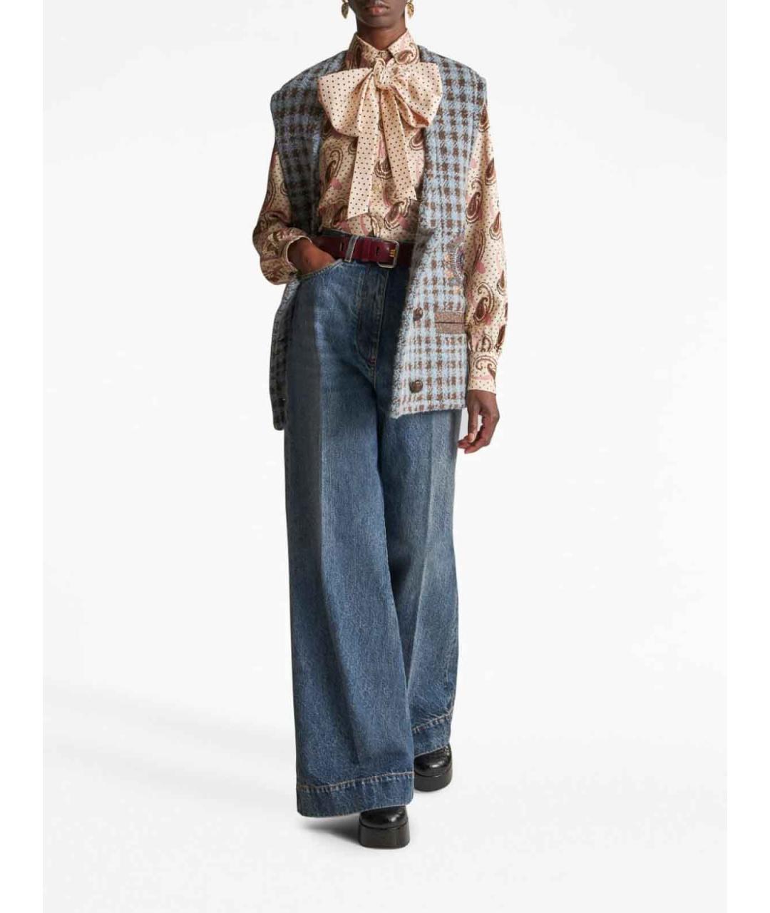ETRO Синяя шерстяная жилетка, фото 2