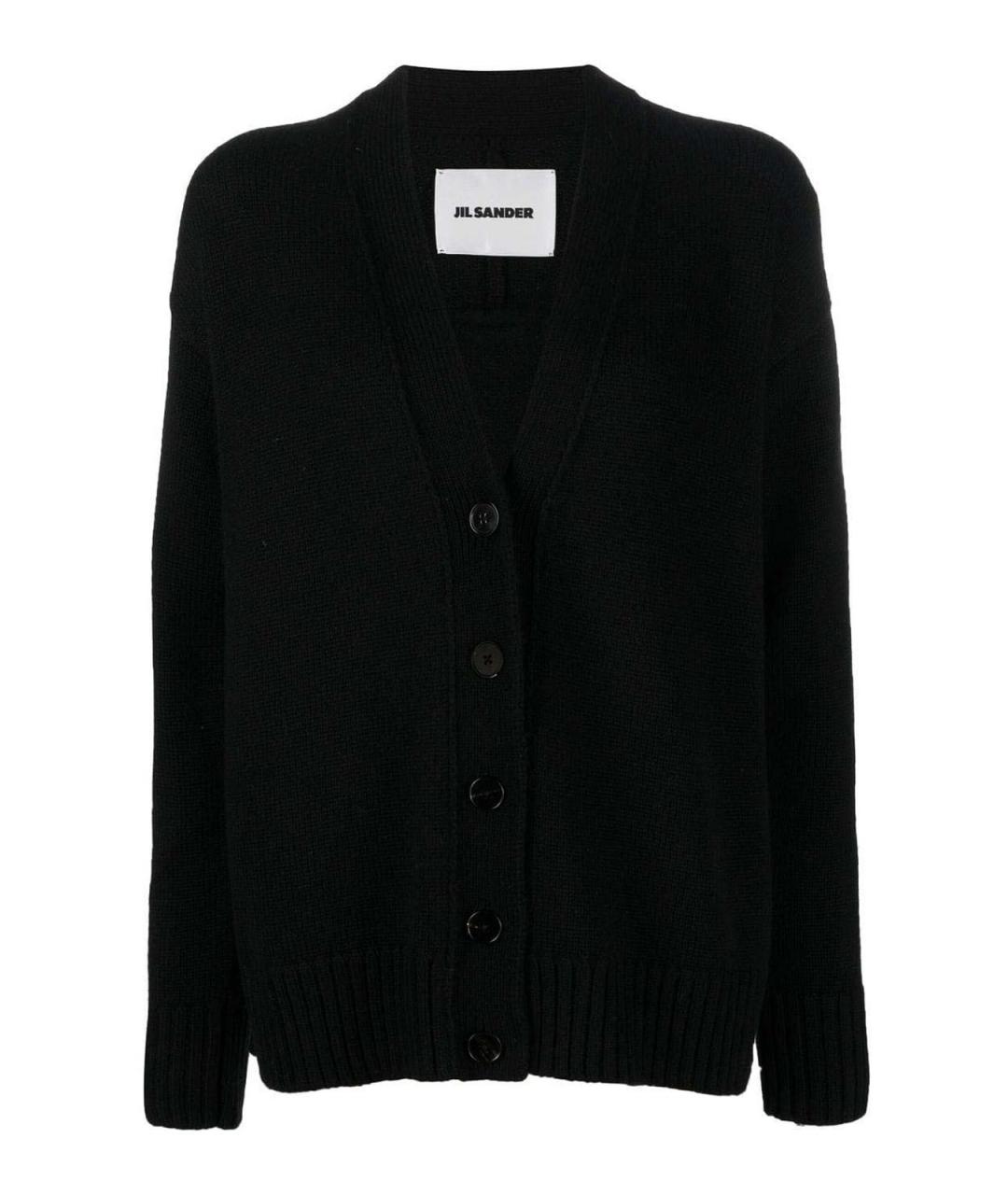 JIL SANDER Черный кашемировый кардиган, фото 1