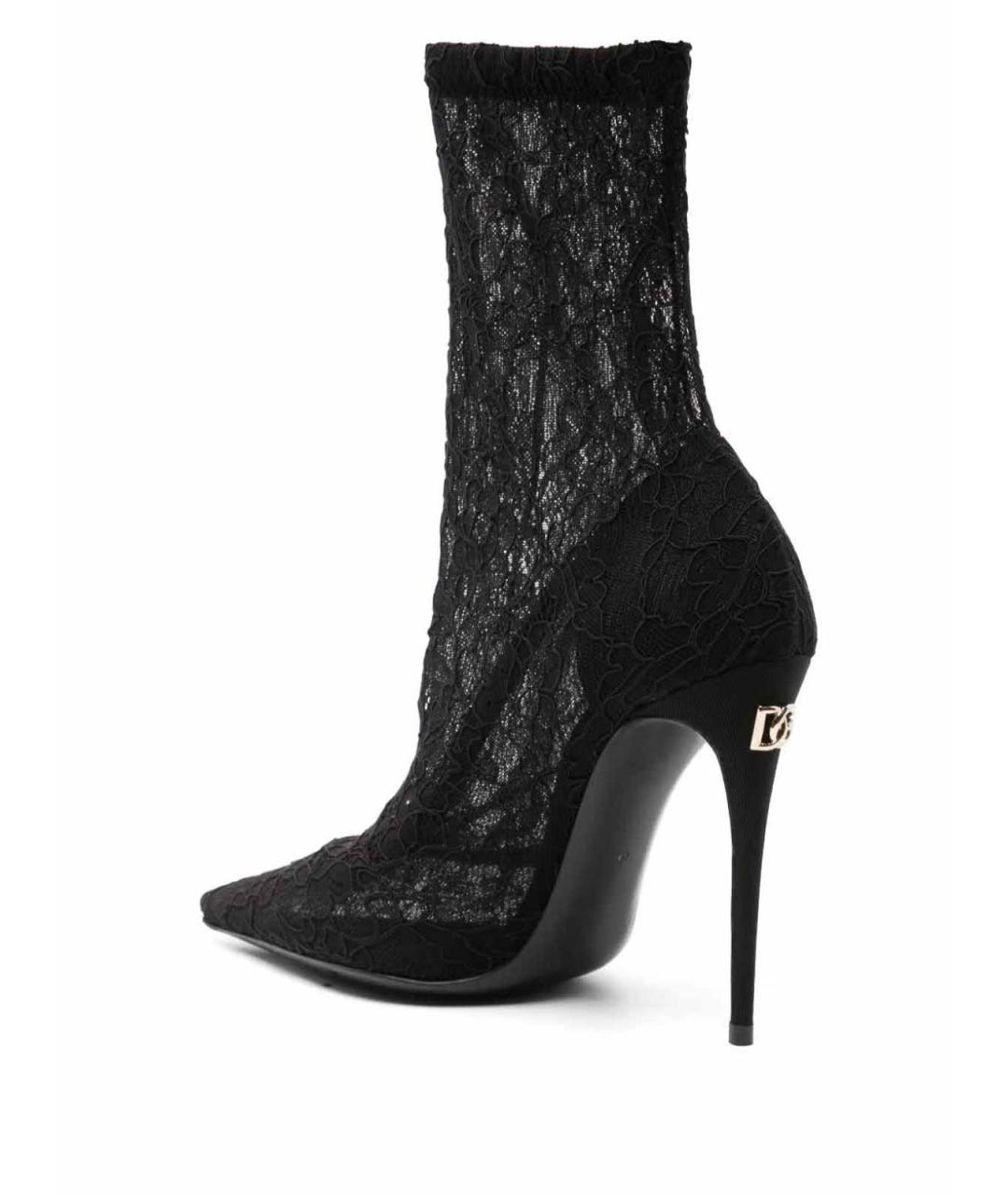 DOLCE&GABBANA Черные синтетические ботильоны, фото 3