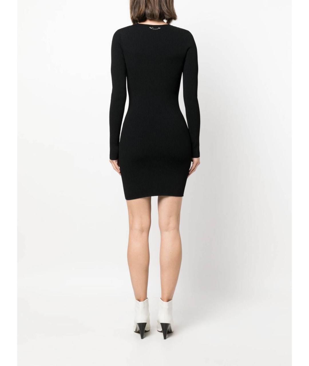 DSQUARED2 Черное вискозное повседневное платье, фото 4