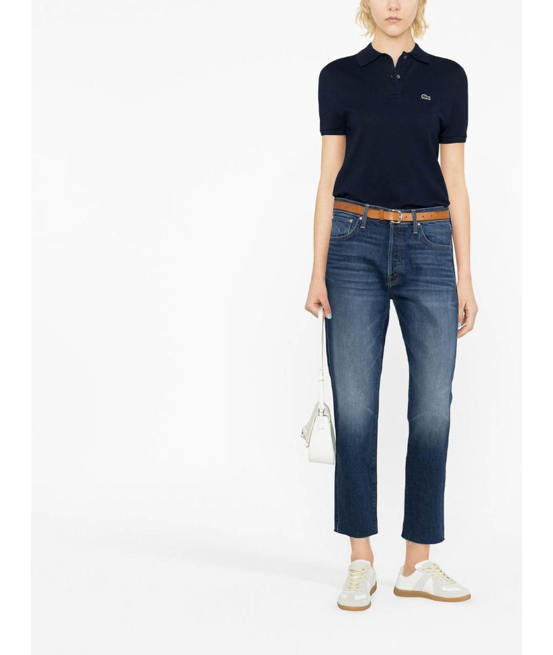 LACOSTE Темно-синяя хлопковая футболка, фото 2