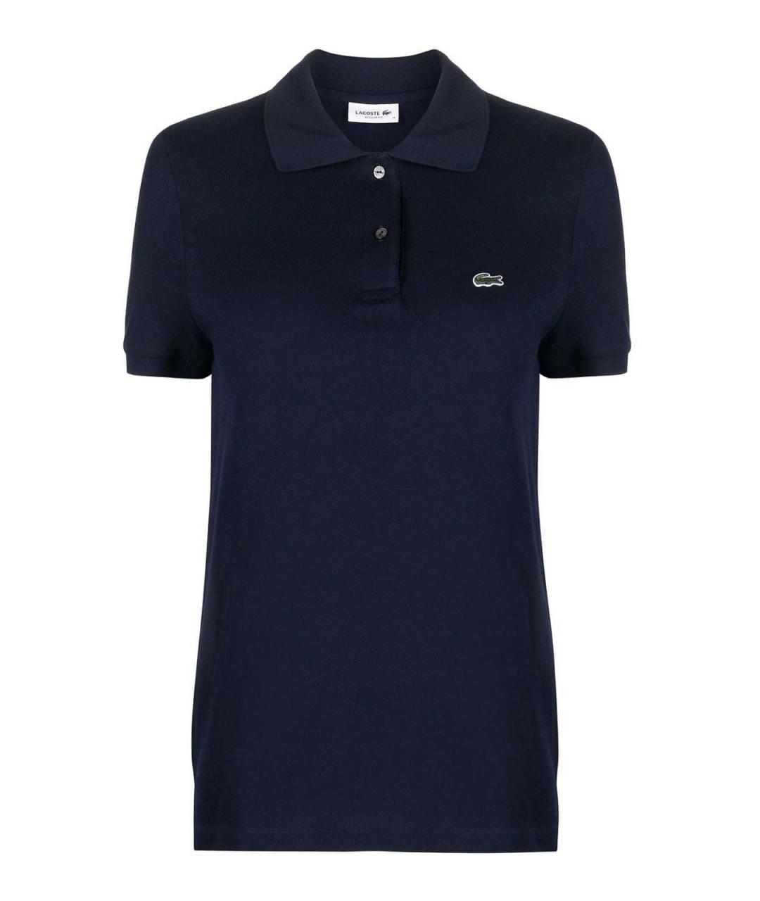 LACOSTE Темно-синяя хлопковая футболка, фото 1