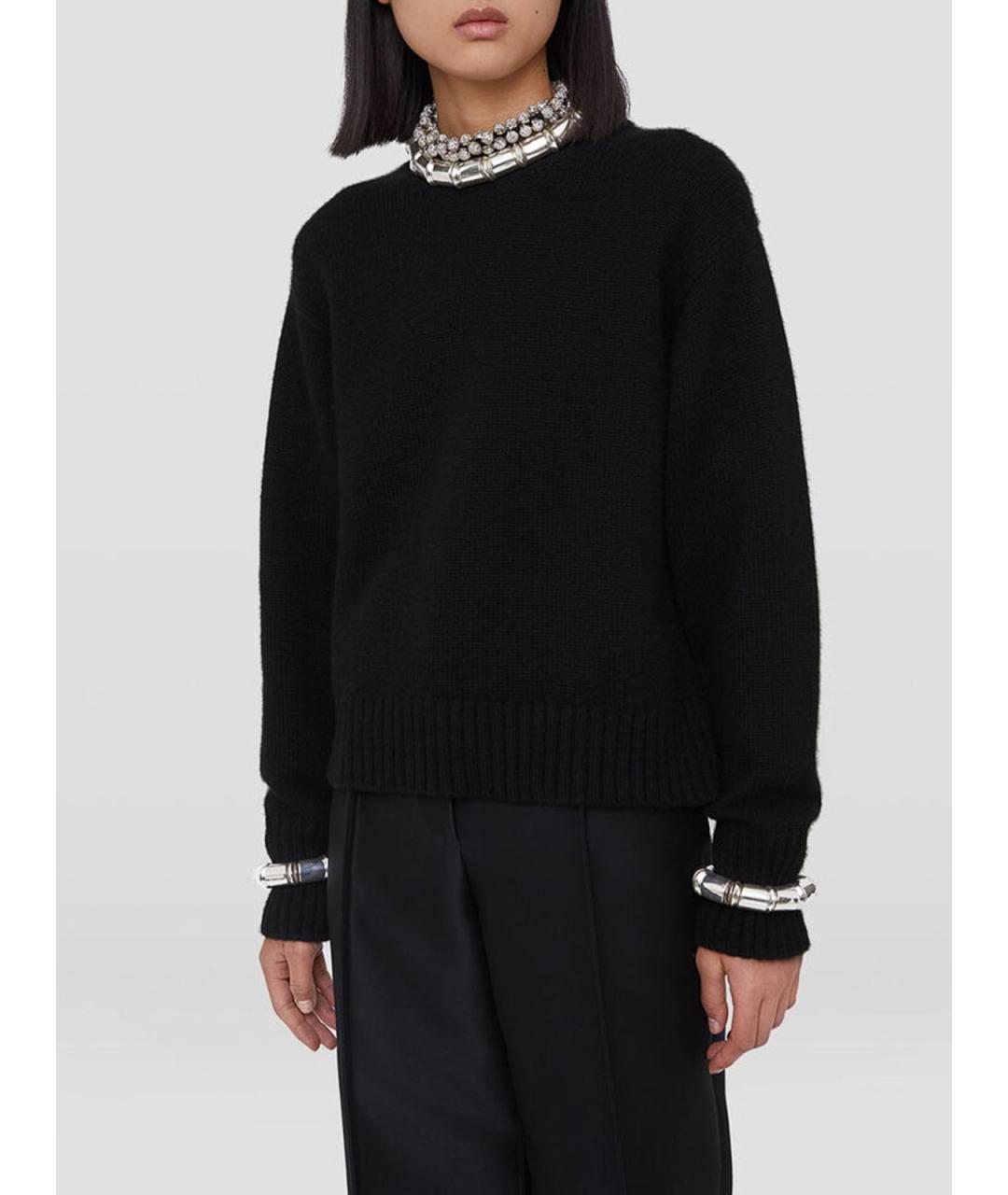 JIL SANDER Черный кашемировый джемпер / свитер, фото 2