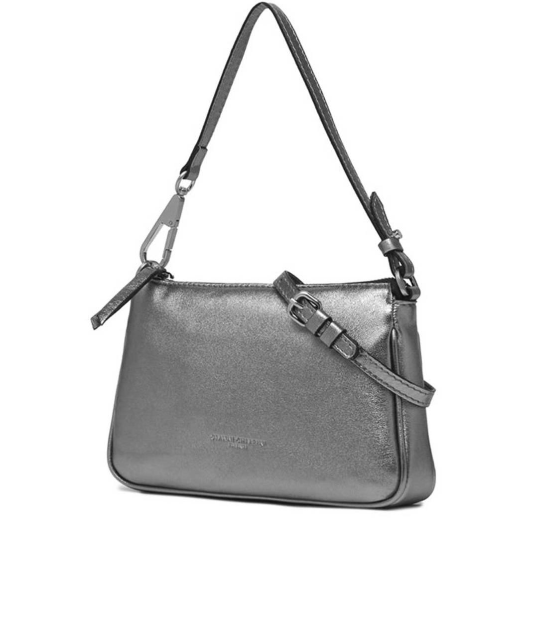 Gianni Chiarini Серебряная кожаная сумка через плечо, фото 3