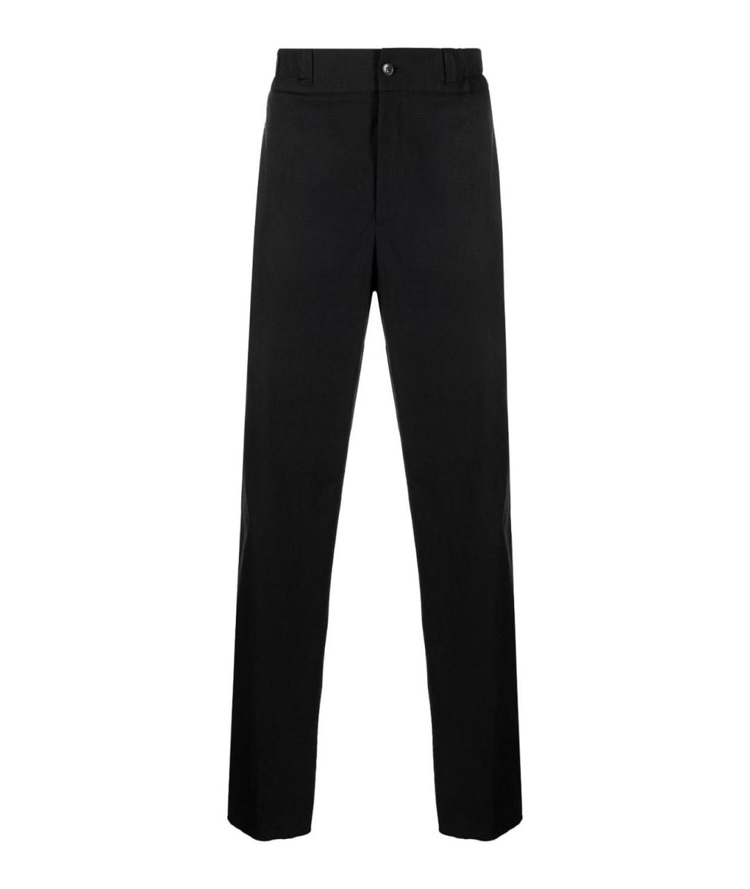 LANVIN Черные хлопковые повседневные брюки, фото 1