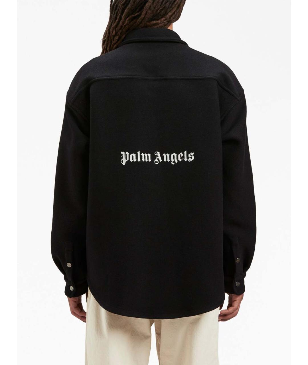 PALM ANGELS Черная шерстяная куртка, фото 2
