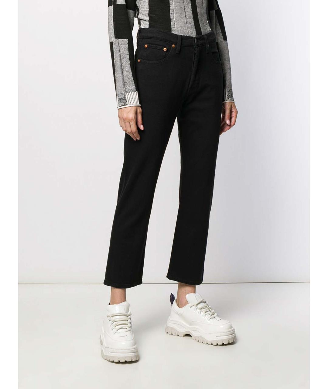 LEVI'S Черные хлопковые джинсы клеш, фото 3