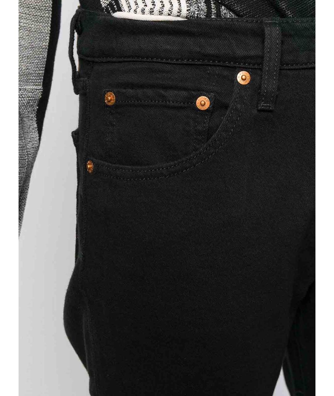 LEVI'S Черные хлопковые джинсы клеш, фото 5