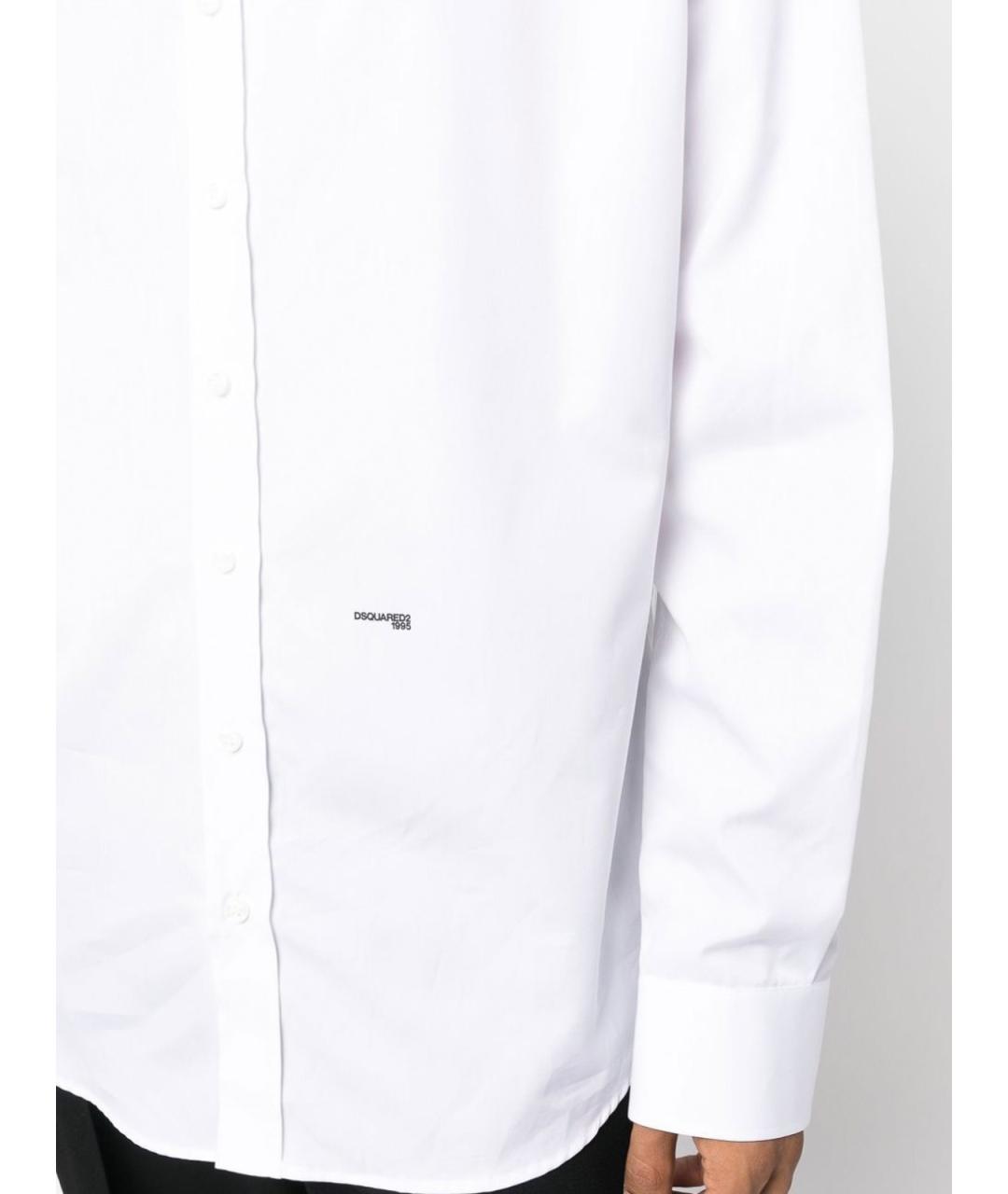 DSQUARED2 Белая хлопковая классическая рубашка, фото 4