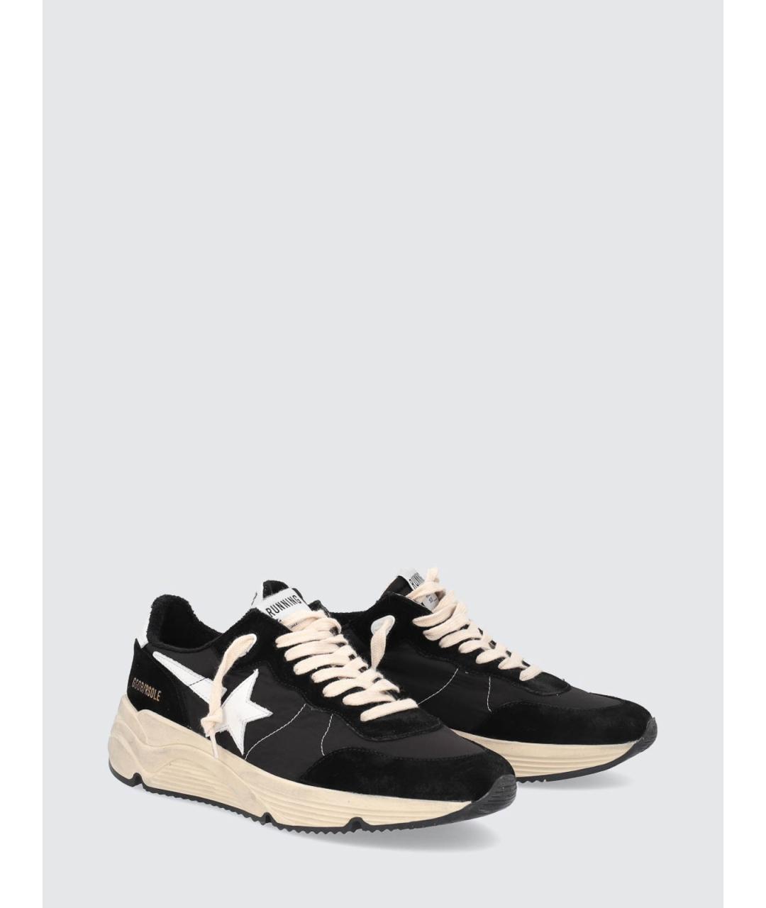 GOLDEN GOOSE Черные кожаные низкие кроссовки / кеды, фото 4