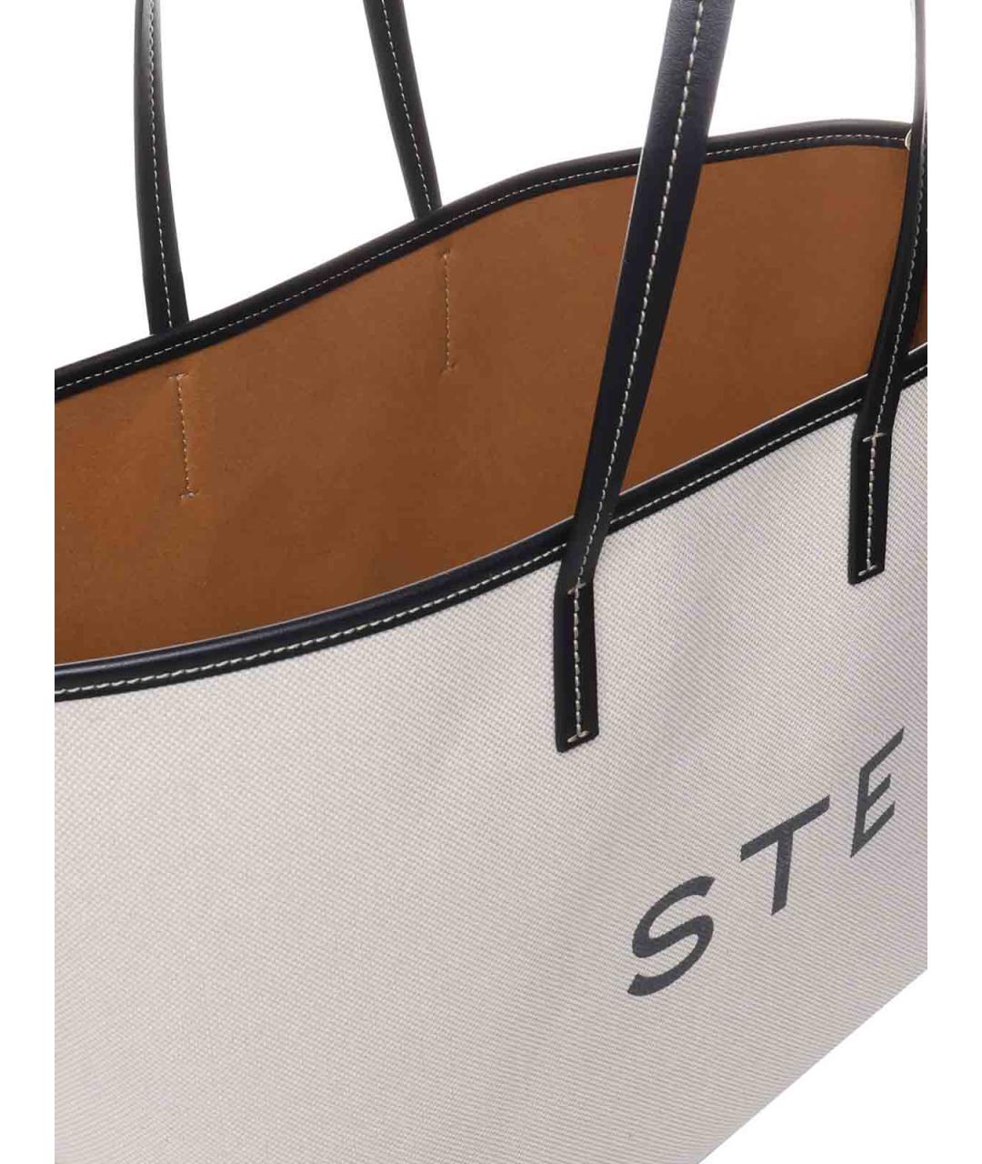 STELLA MCCARTNEY Белая хлопковая сумка тоут, фото 4