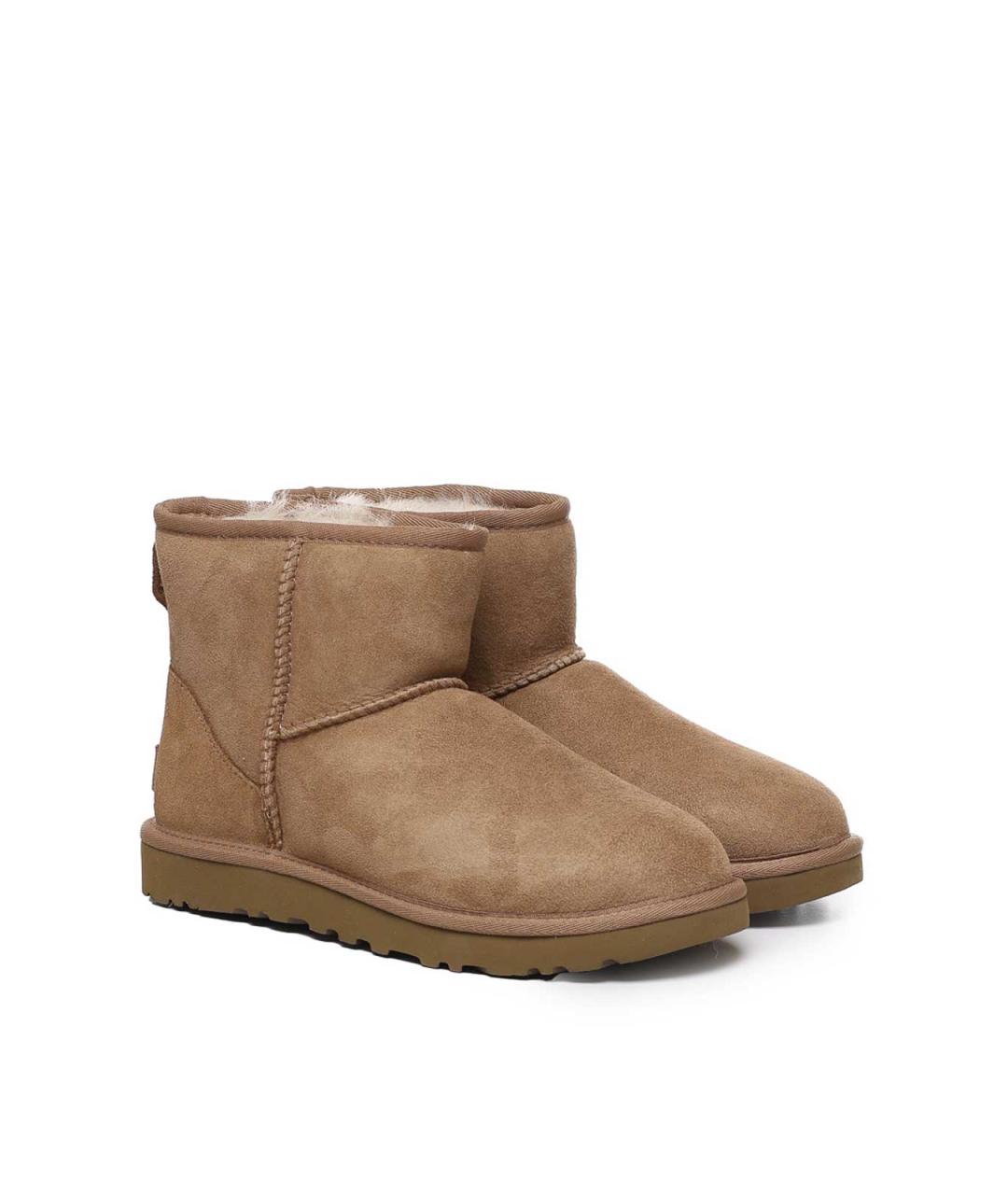 UGG Бежевые кожаные ботильоны, фото 3