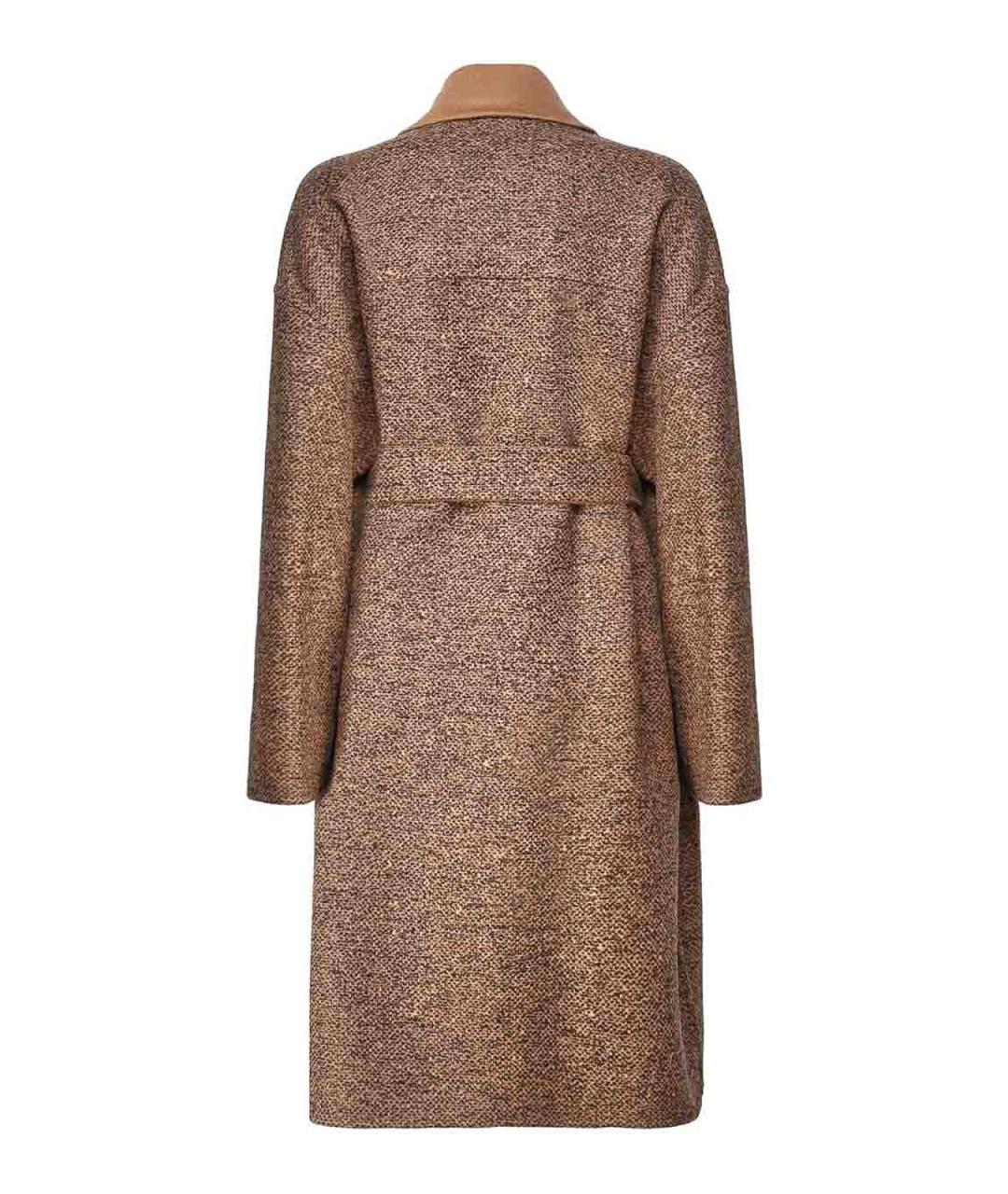 MAX MARA Коричневое шерстяное пальто, фото 2