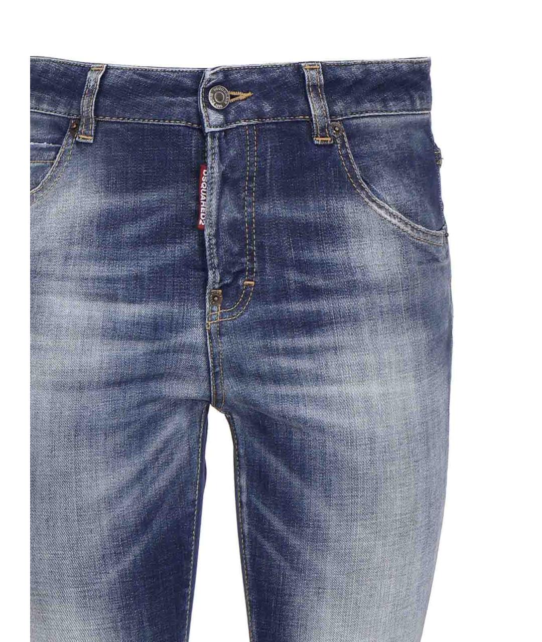 DSQUARED2 Синие хлопковые джинсы слим, фото 3