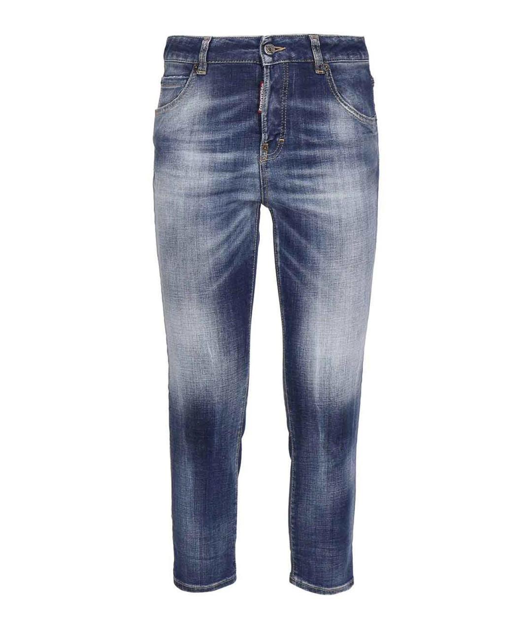 DSQUARED2 Синие хлопковые джинсы слим, фото 1
