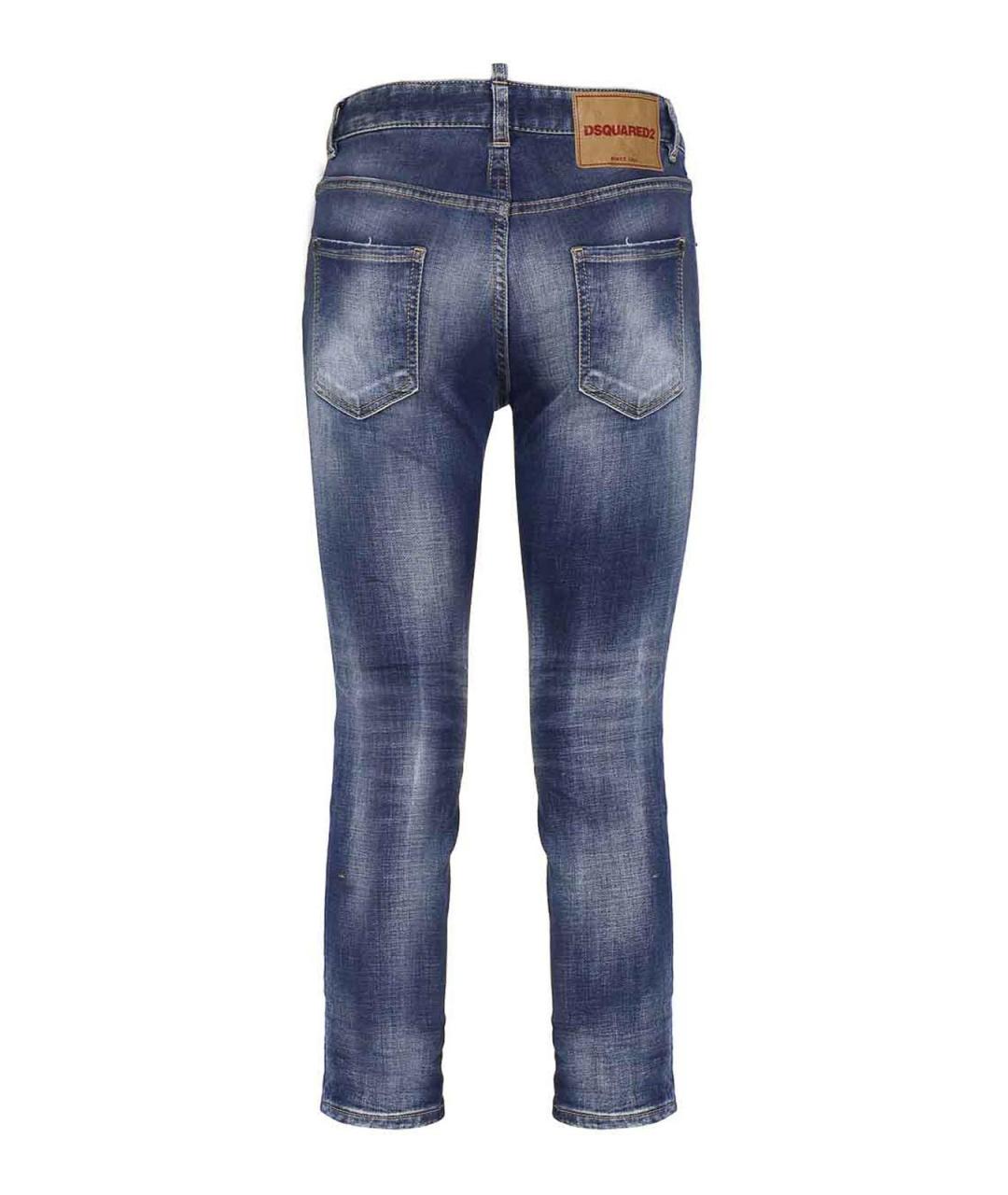 DSQUARED2 Синие хлопковые джинсы слим, фото 2
