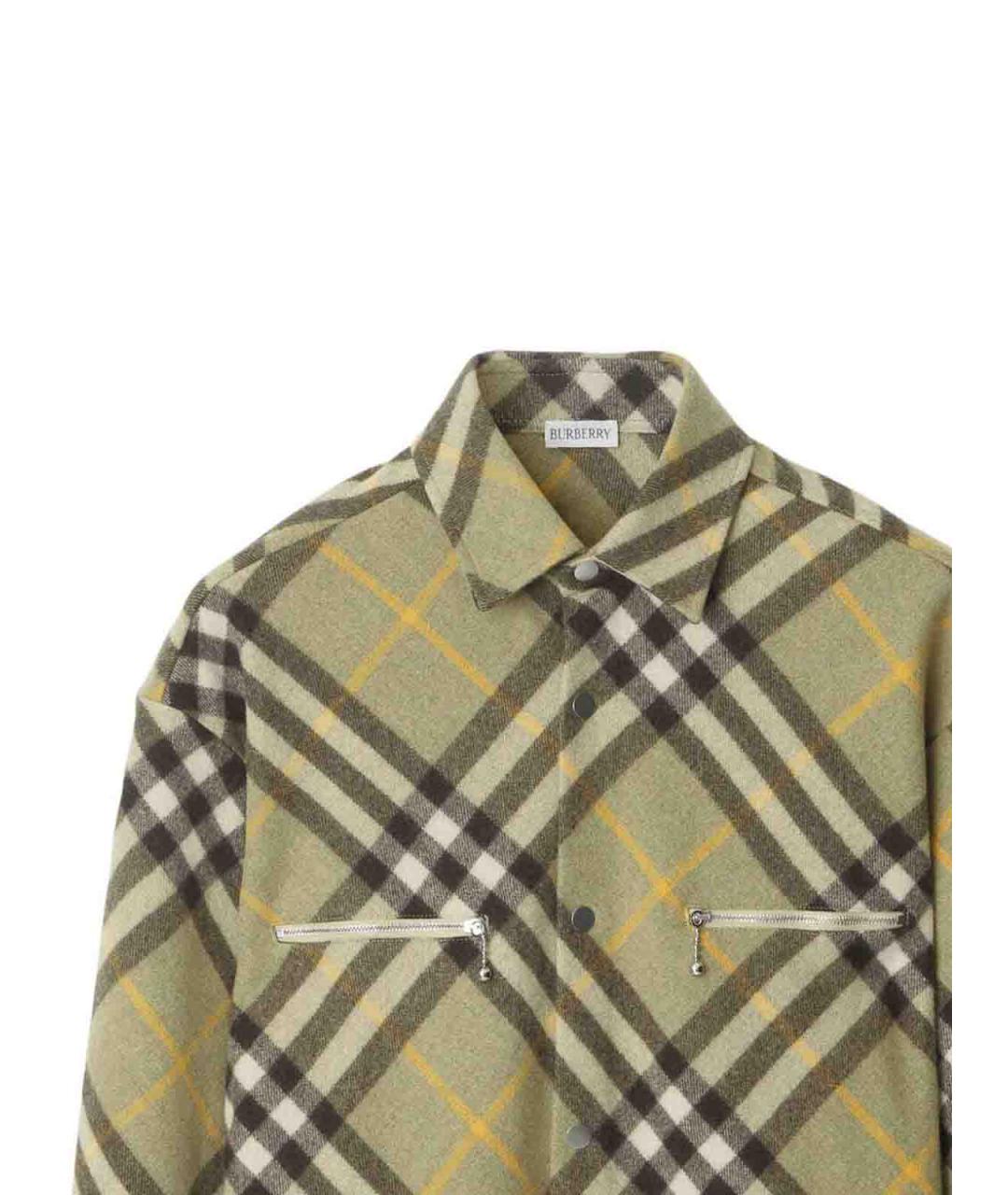 BURBERRY Мульти шерстяная кэжуал рубашка, фото 3