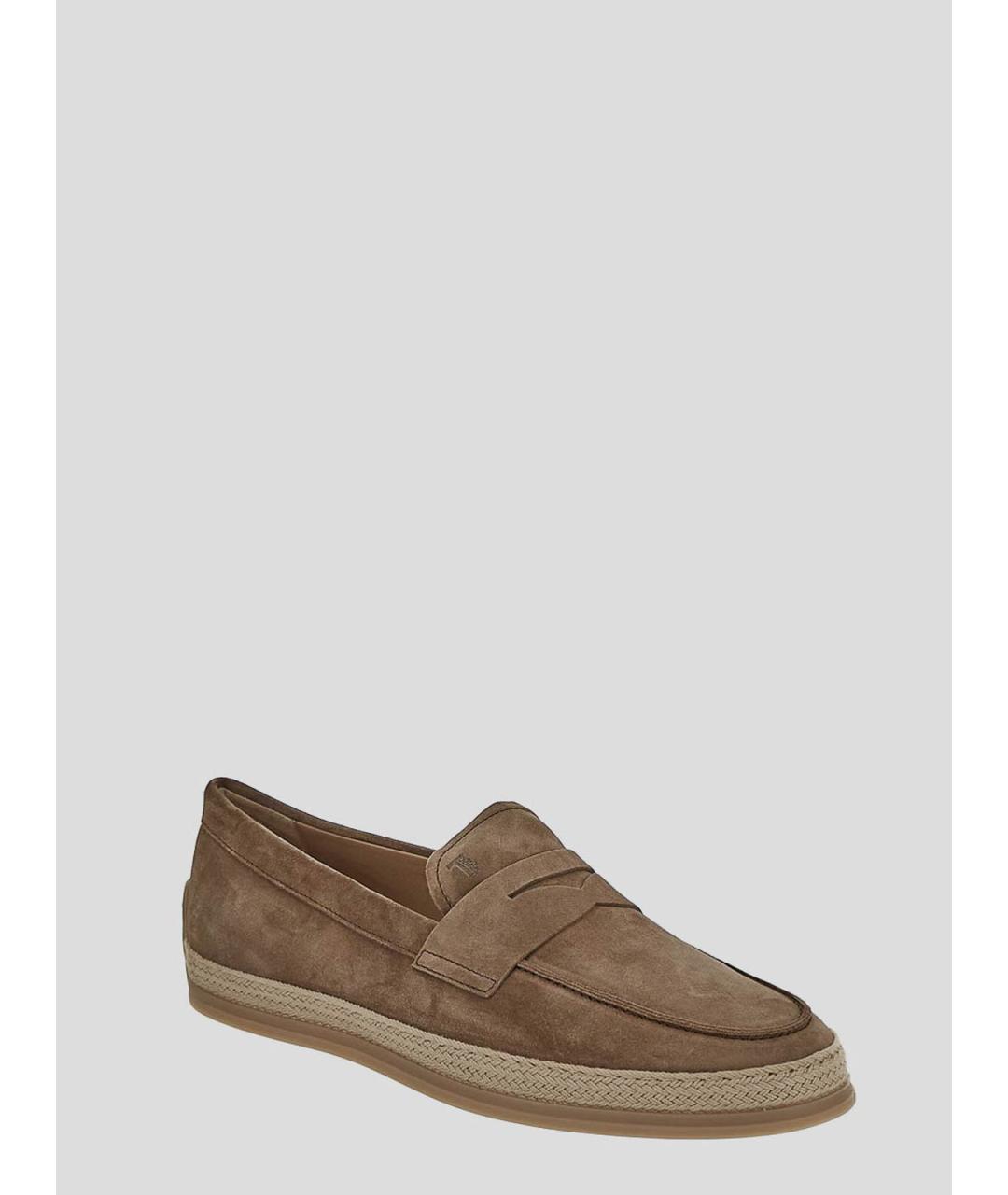 TOD'S Коричневые замшевые лоферы, фото 2