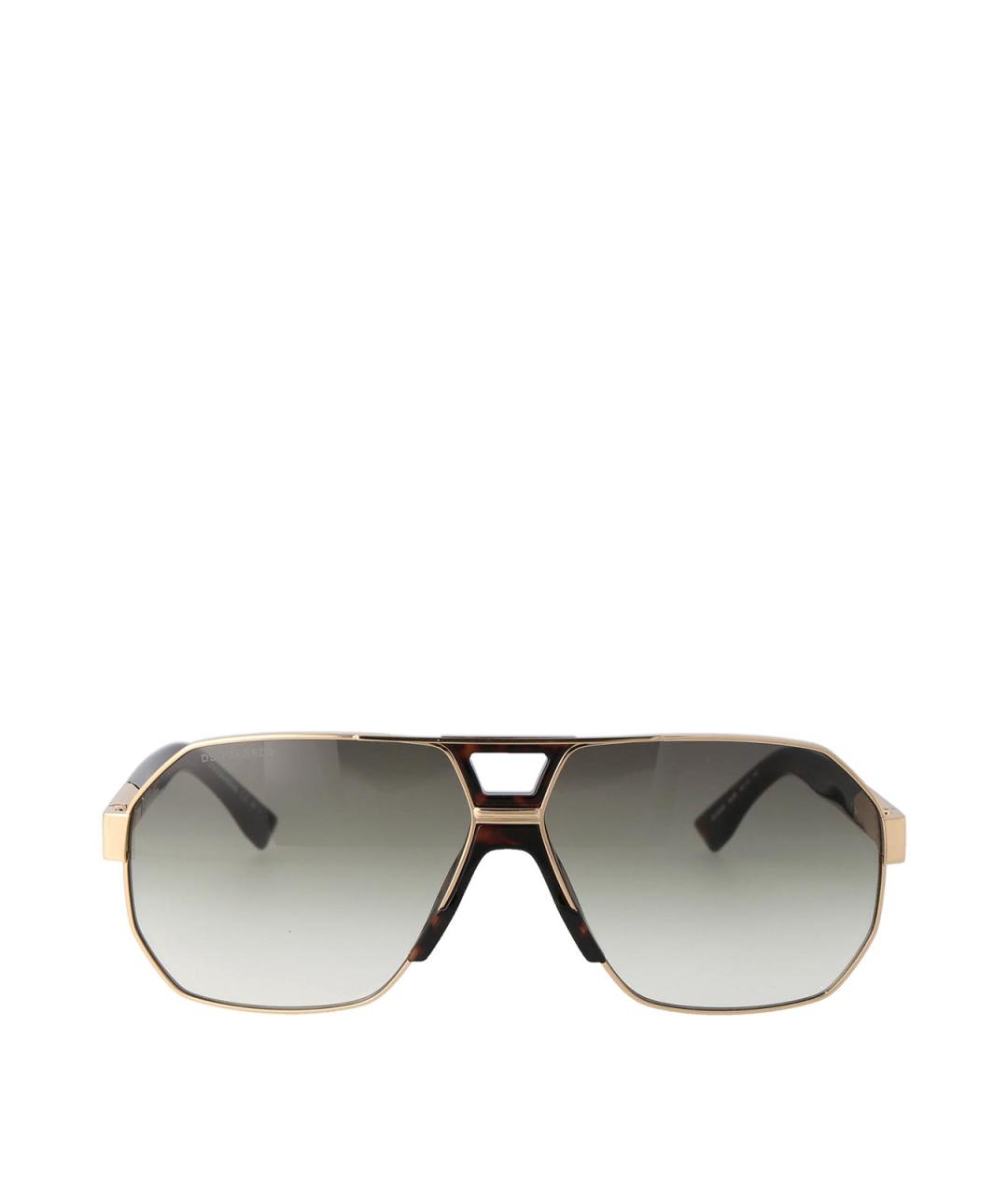 DSQUARED2 Золотые металлические солнцезащитные очки, фото 1