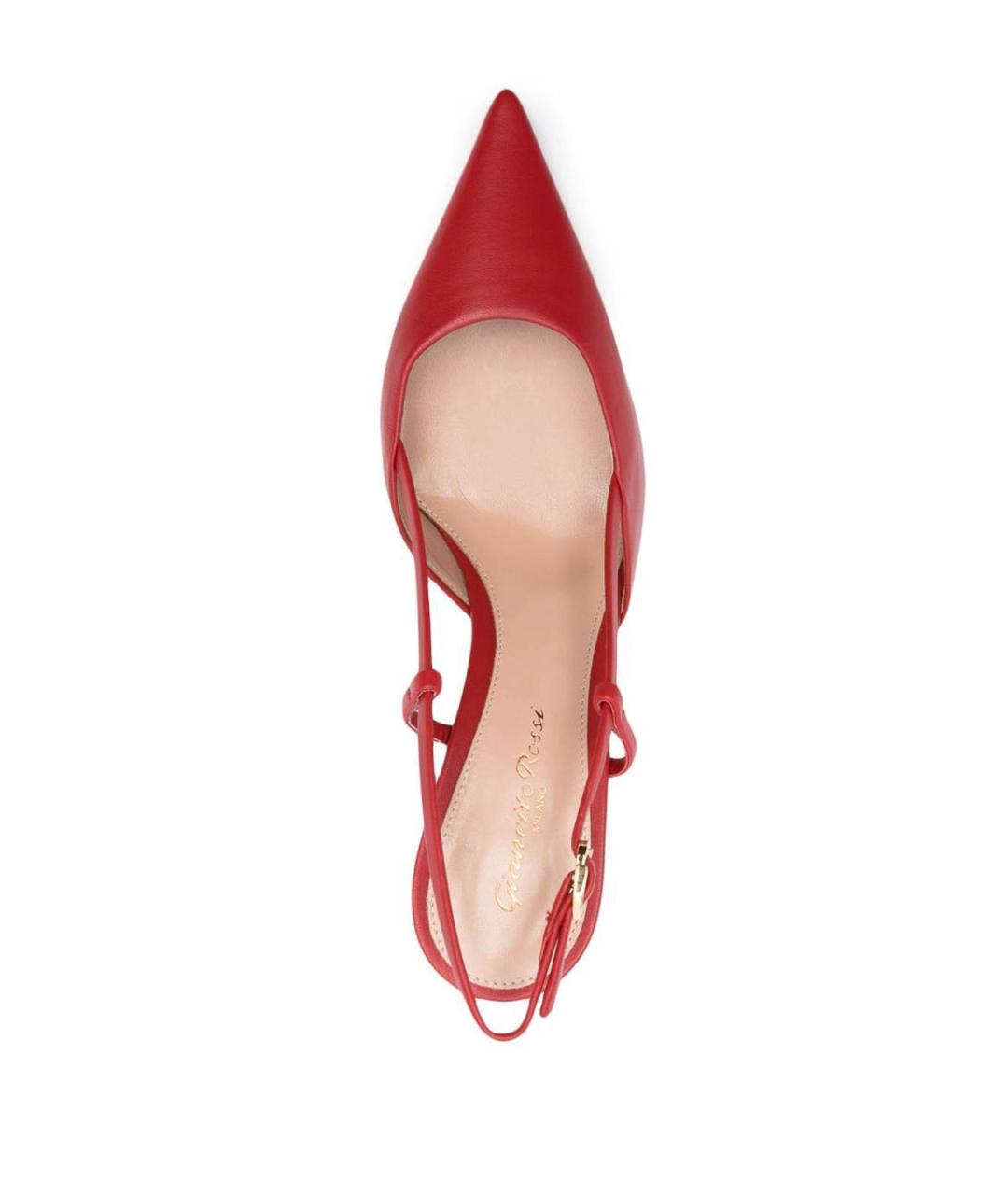 GIANVITO ROSSI Красные кожаные туфли, фото 4