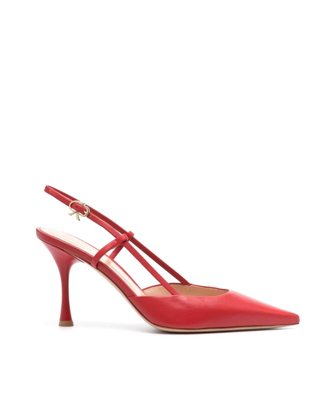 GIANVITO ROSSI Красные кожаные туфли, фото 1