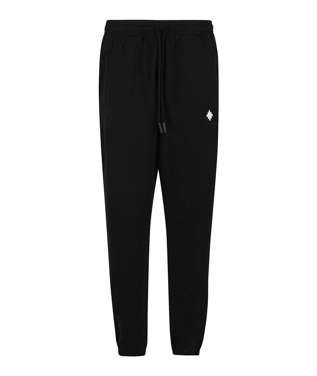MARCELO BURLON Черные хлопковые повседневные брюки, фото 1
