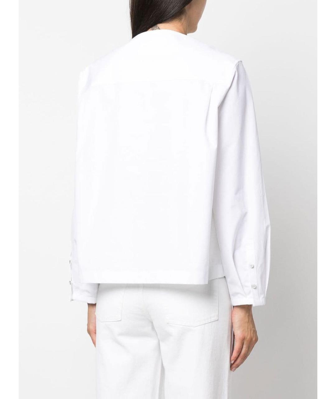 JIL SANDER Белая хлопковая блузы, фото 2