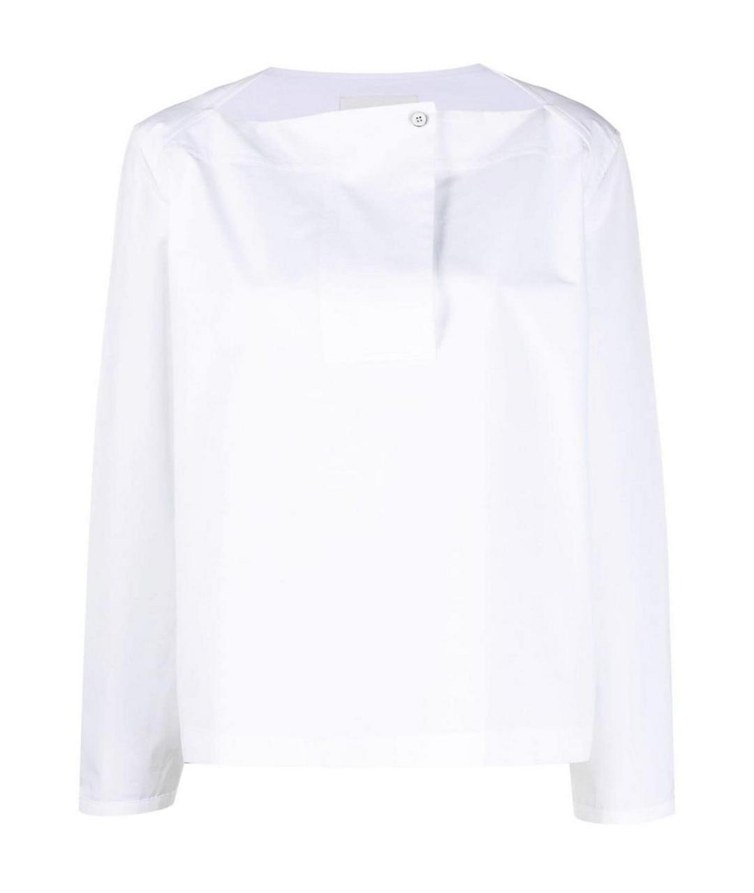 JIL SANDER Белая хлопковая блузы, фото 1