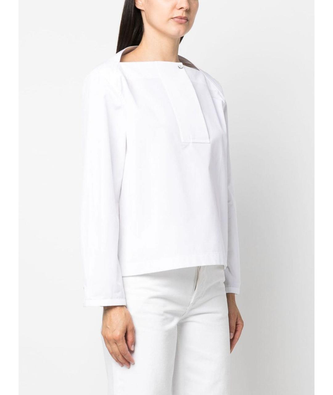 JIL SANDER Белая хлопковая блузы, фото 4