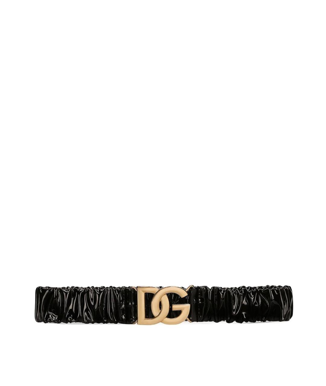 DOLCE&GABBANA Черный кожаный ремень, фото 1