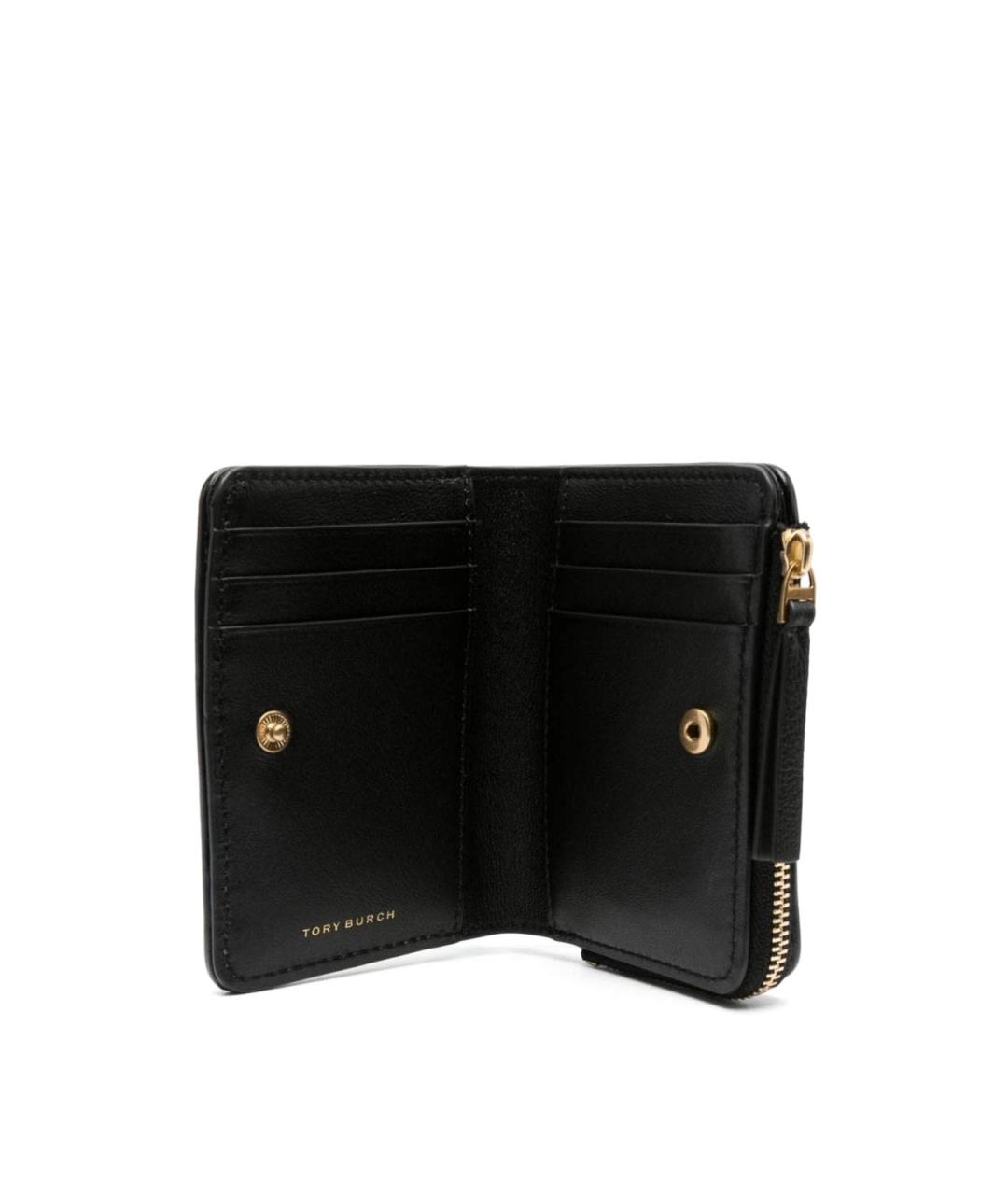TORY BURCH Черный кожаный кошелек, фото 3
