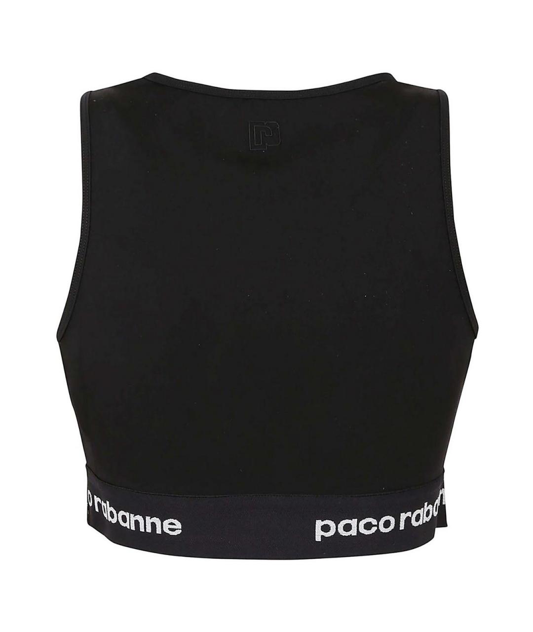 PACO RABANNE Черная хлопковая майка, фото 2