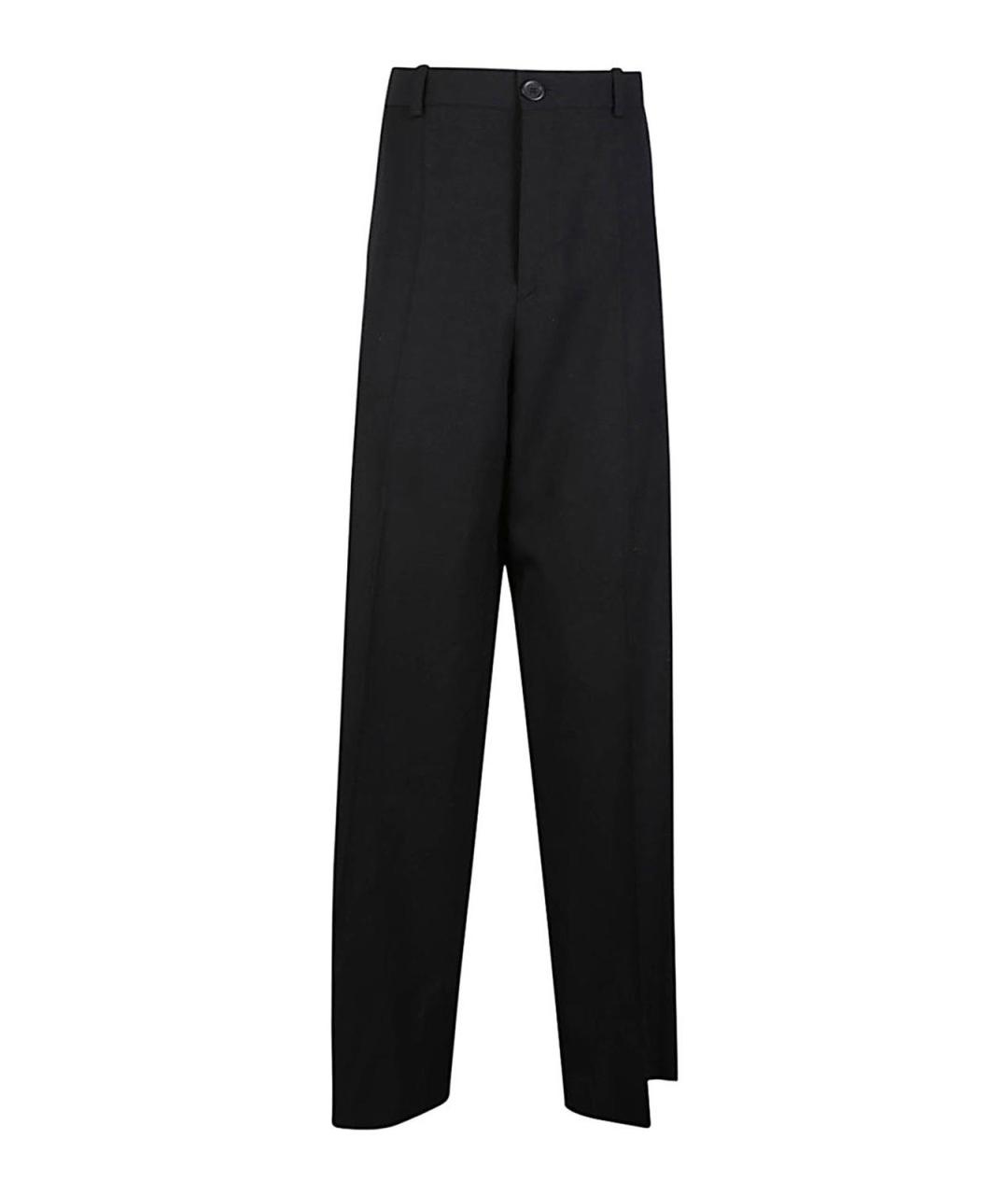BALENCIAGA Черные вискозные классические брюки, фото 1