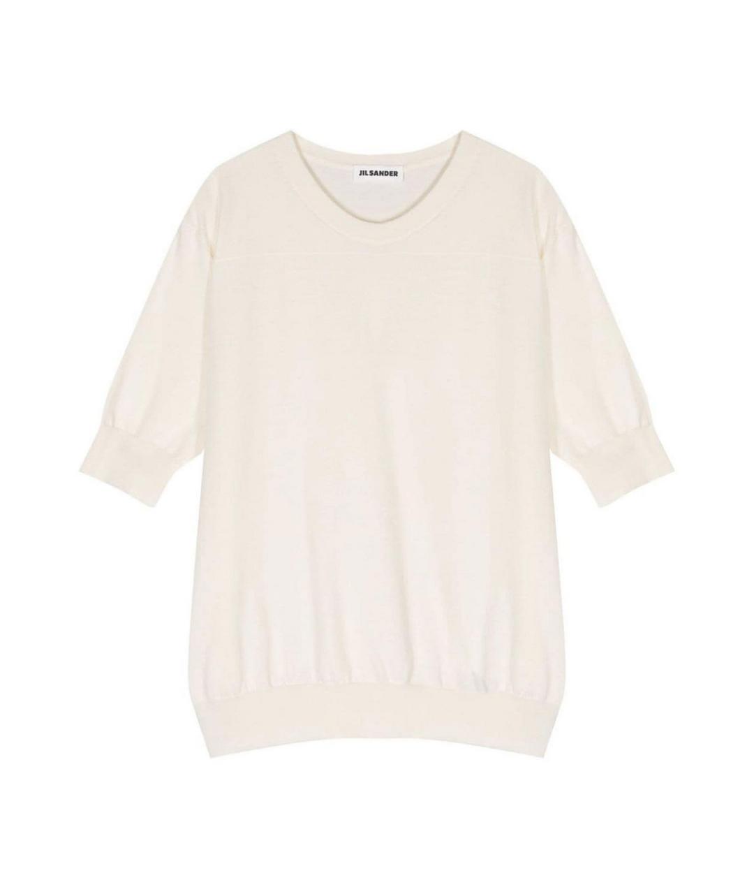 JIL SANDER Белая хлопковая футболка, фото 1