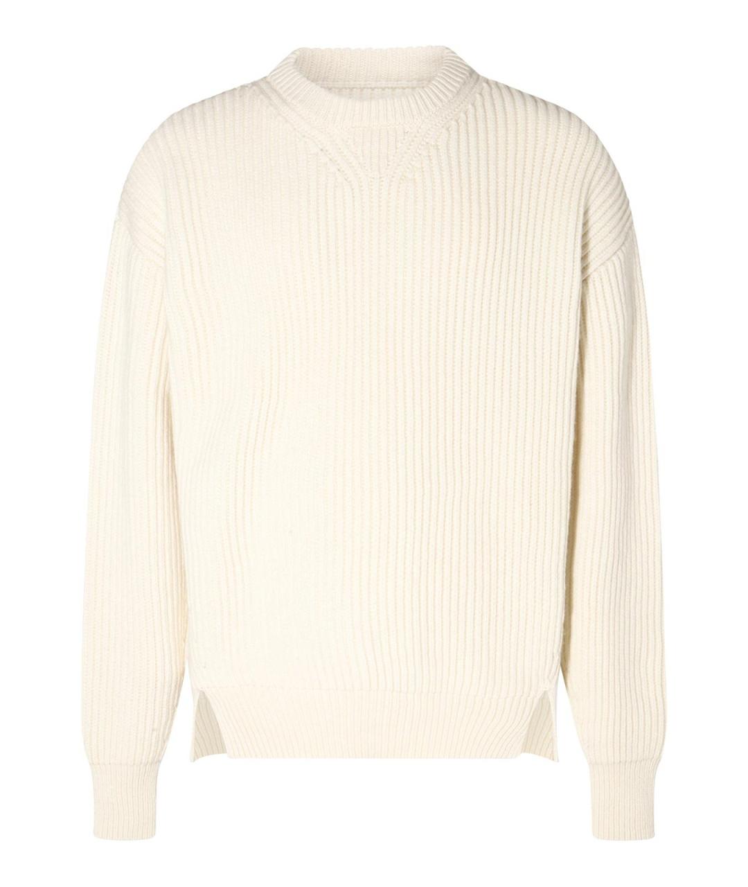 JIL SANDER Белый хлопковый джемпер / свитер, фото 1