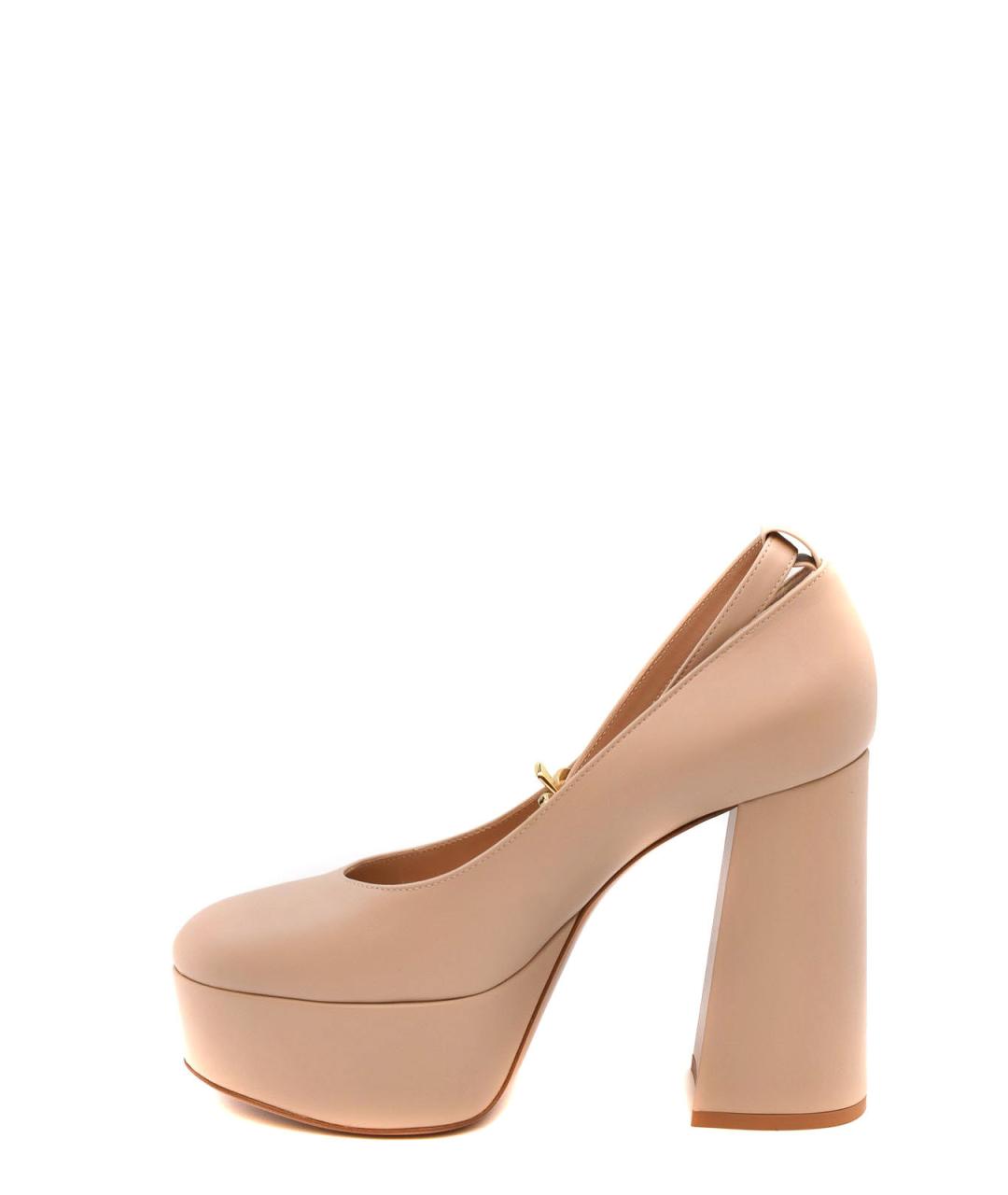GIANVITO ROSSI Бежевые кожаные туфли, фото 3