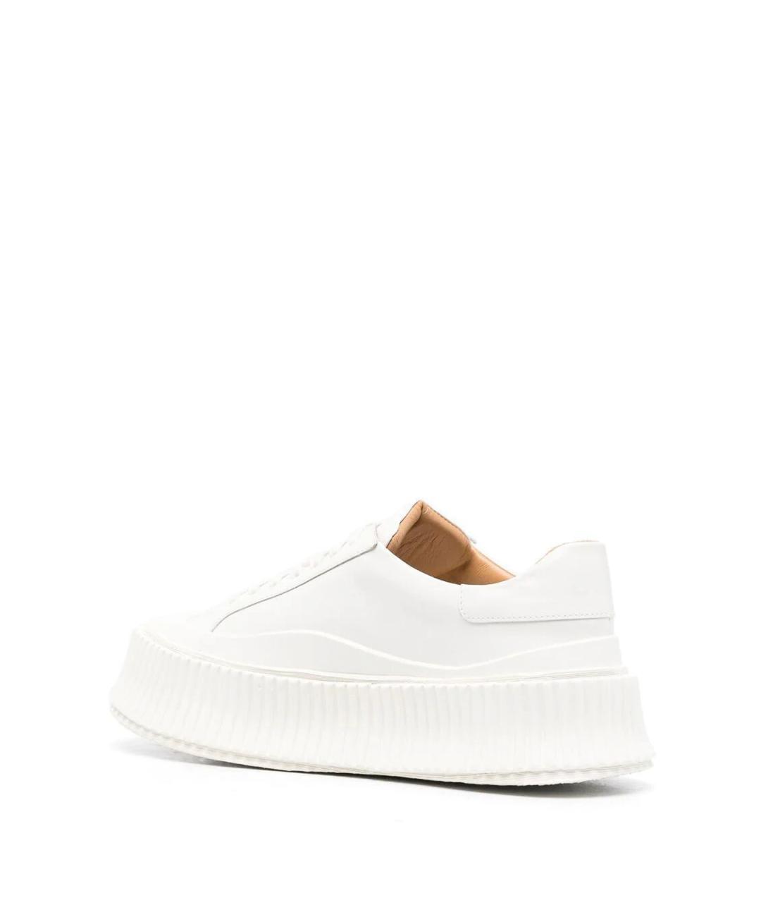 JIL SANDER Белые кожаные кроссовки, фото 3