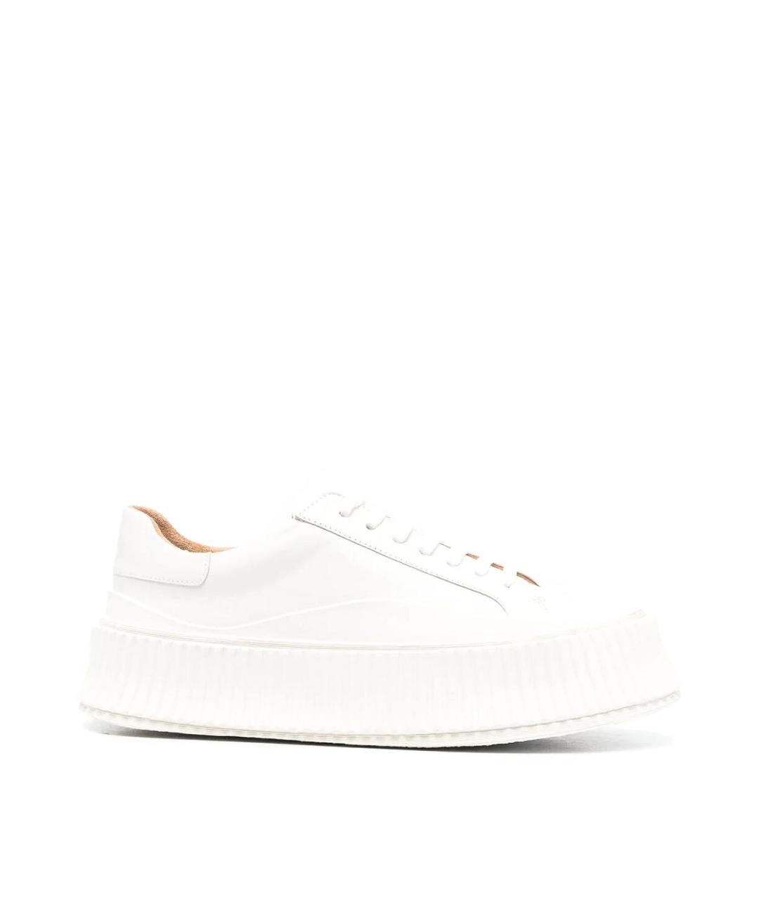 JIL SANDER Белые кожаные кроссовки, фото 1