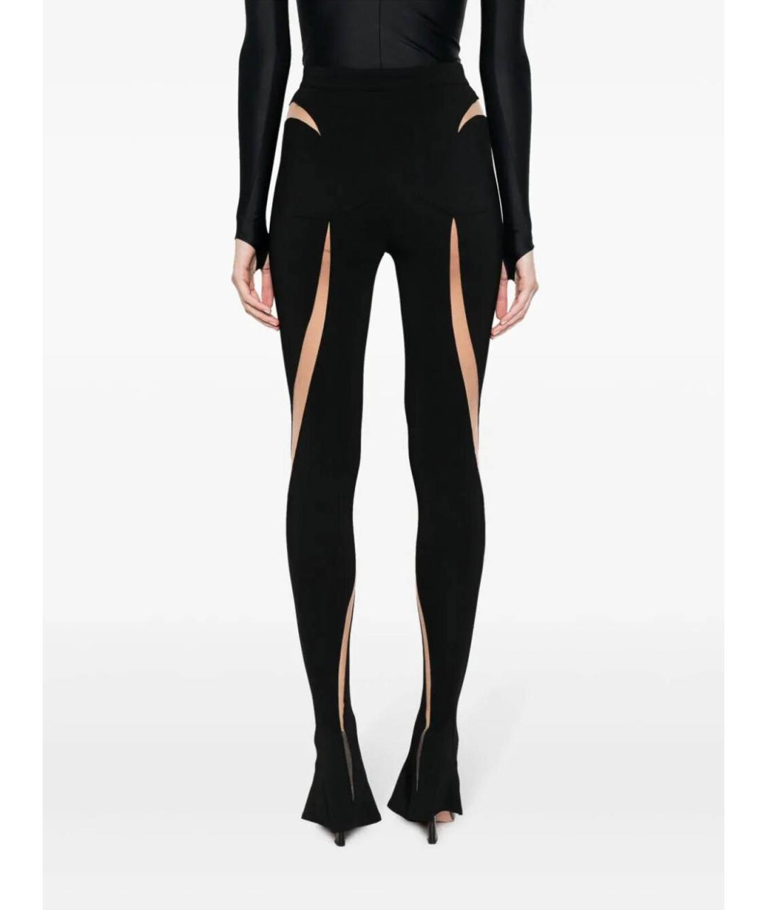 MUGLER Черные вискозные брюки узкие, фото 4
