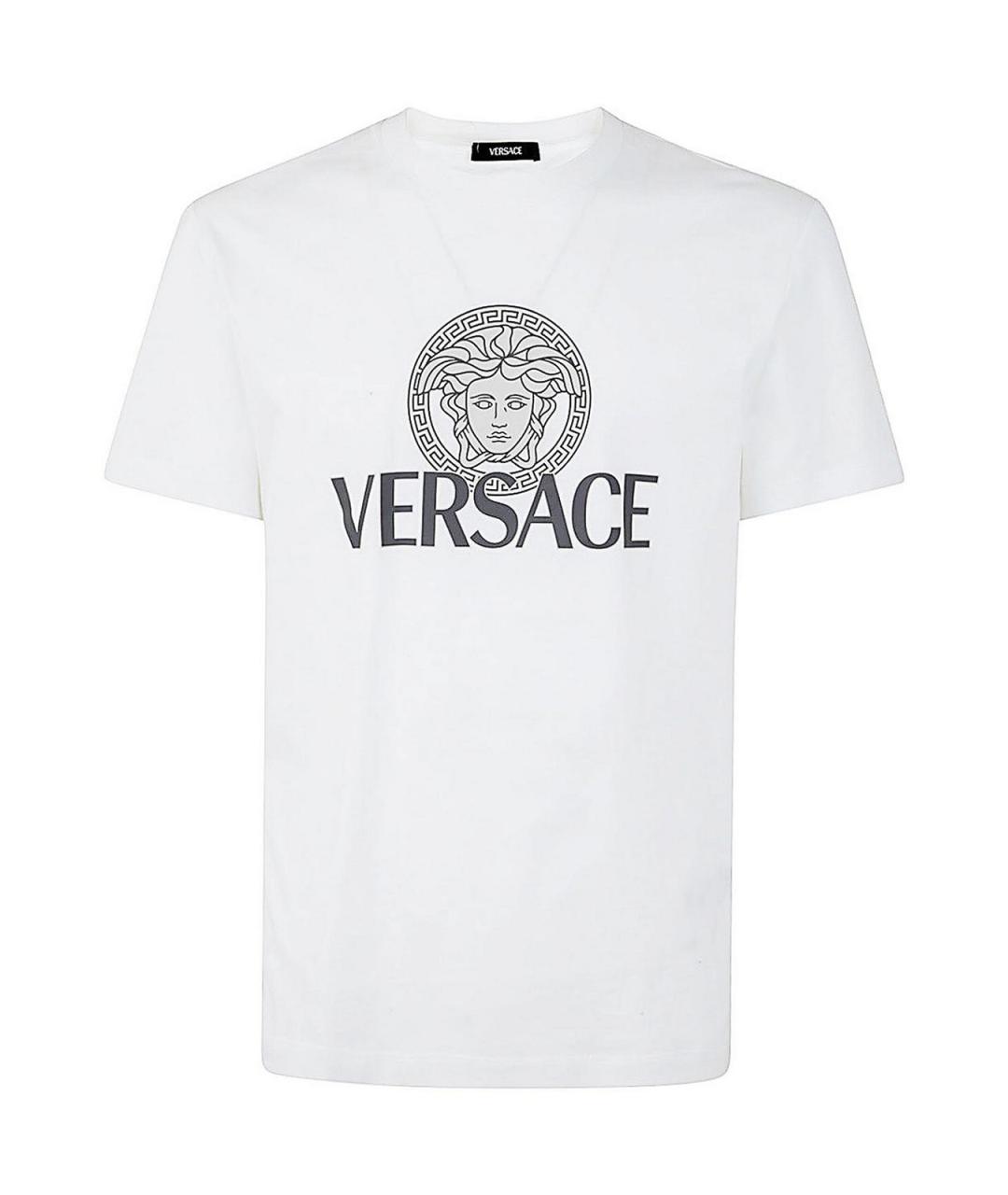 VERSACE Белая хлопковая футболка, фото 1
