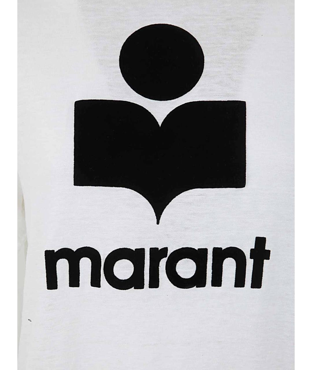 ISABEL MARANT Белая льняная футболка, фото 3