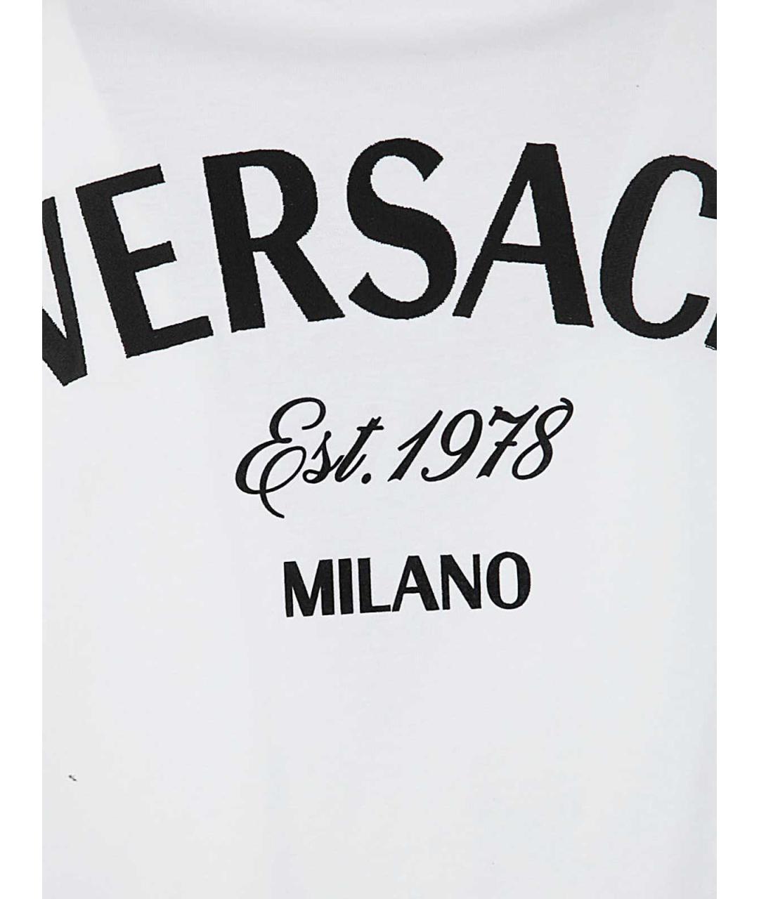 VERSACE Белая хлопковая футболка, фото 3