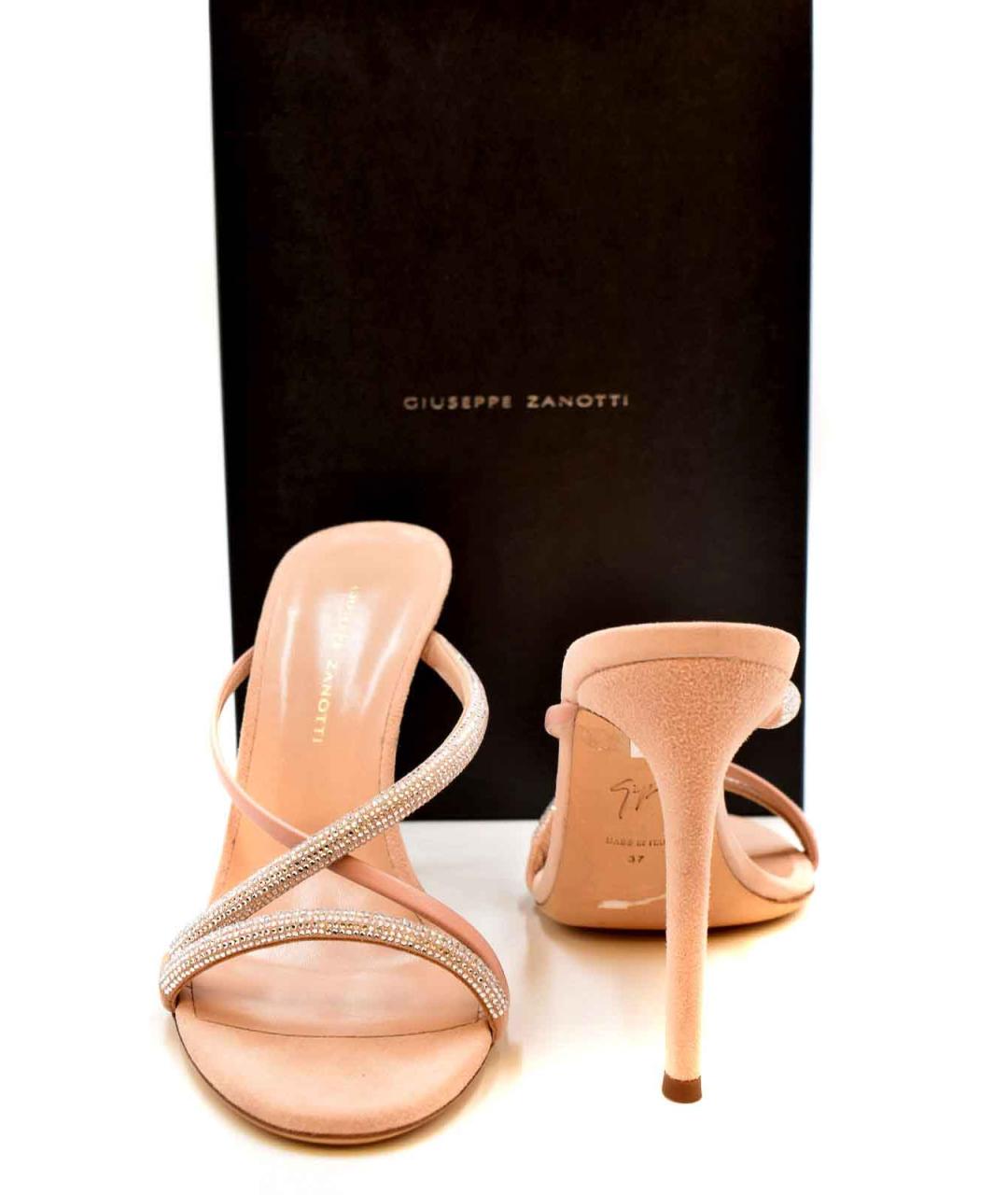 GIUSEPPE ZANOTTI DESIGN Розовые кожаные мюли, фото 4