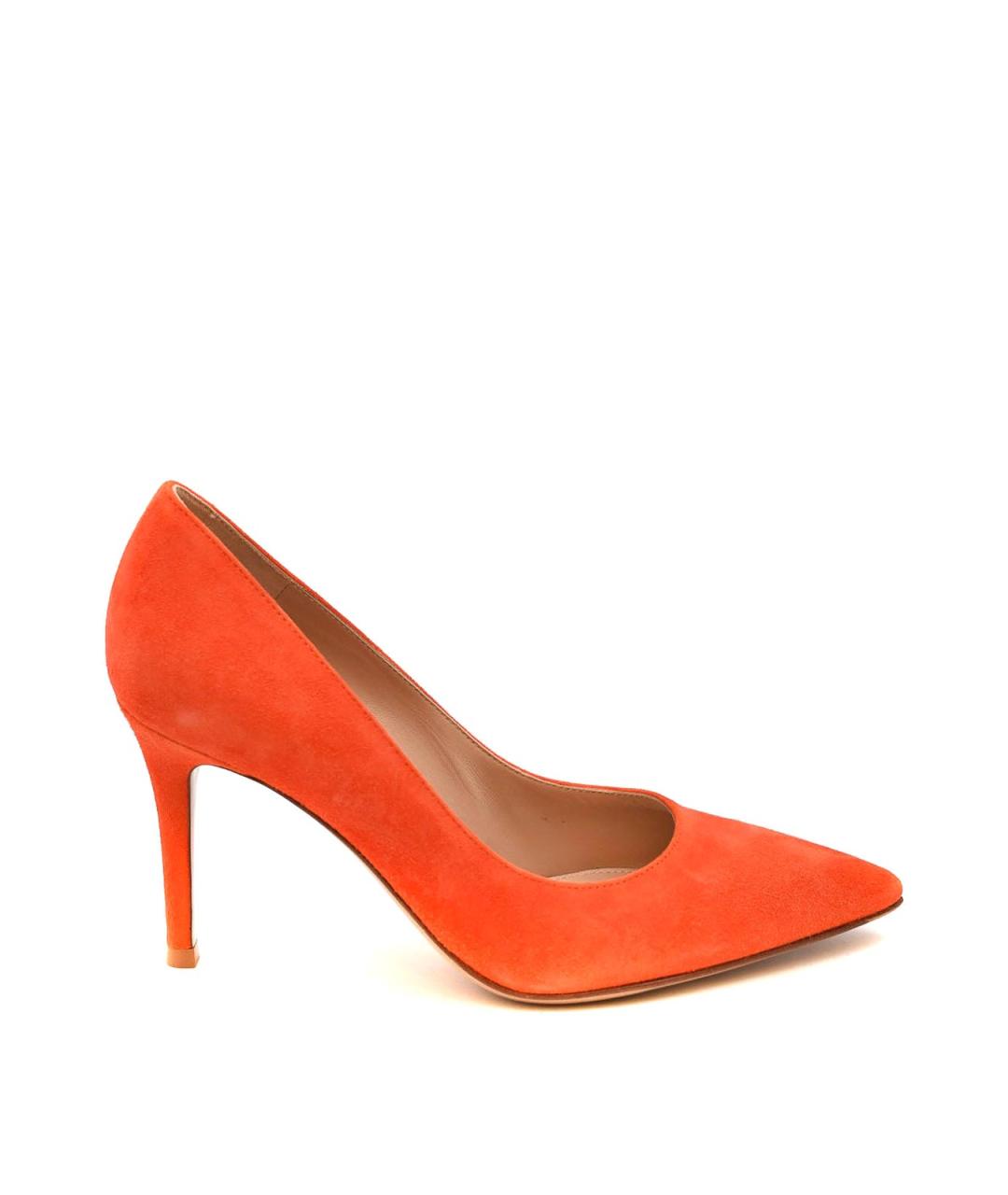 GIANVITO ROSSI Оранжевые замшевые туфли, фото 1